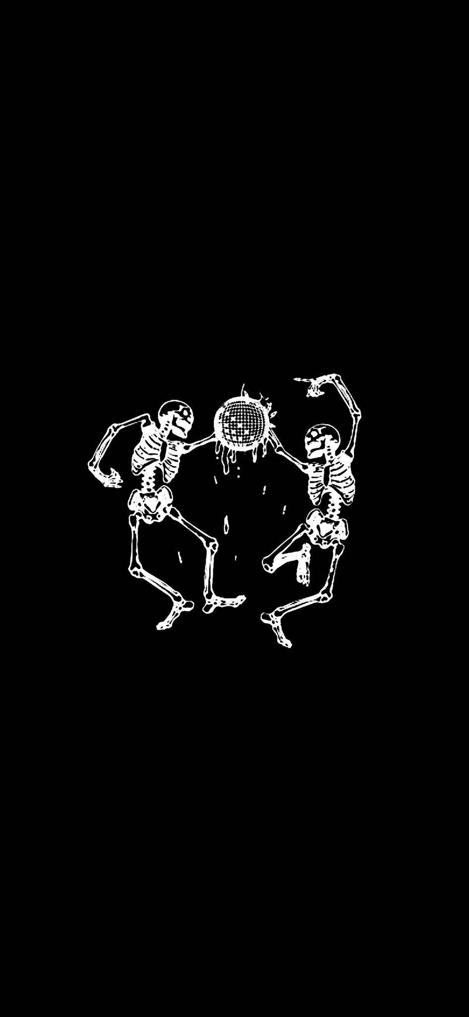 Joji 歌曲《Slow Dancing in the Dark》骷髏剪貼藝術 壁紙