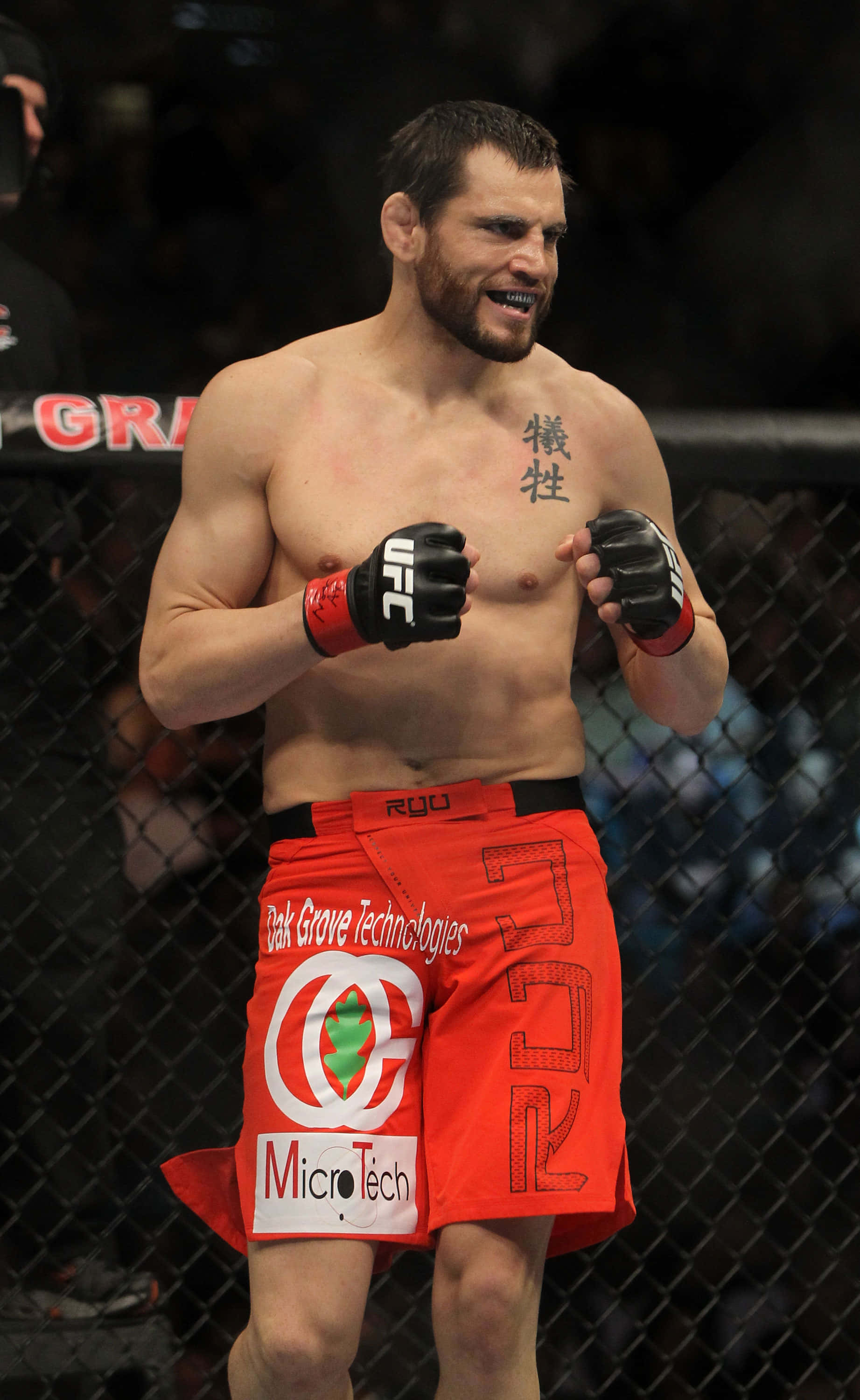Jon Fitch 站立於 UFC 141 八角籠中 壁紙