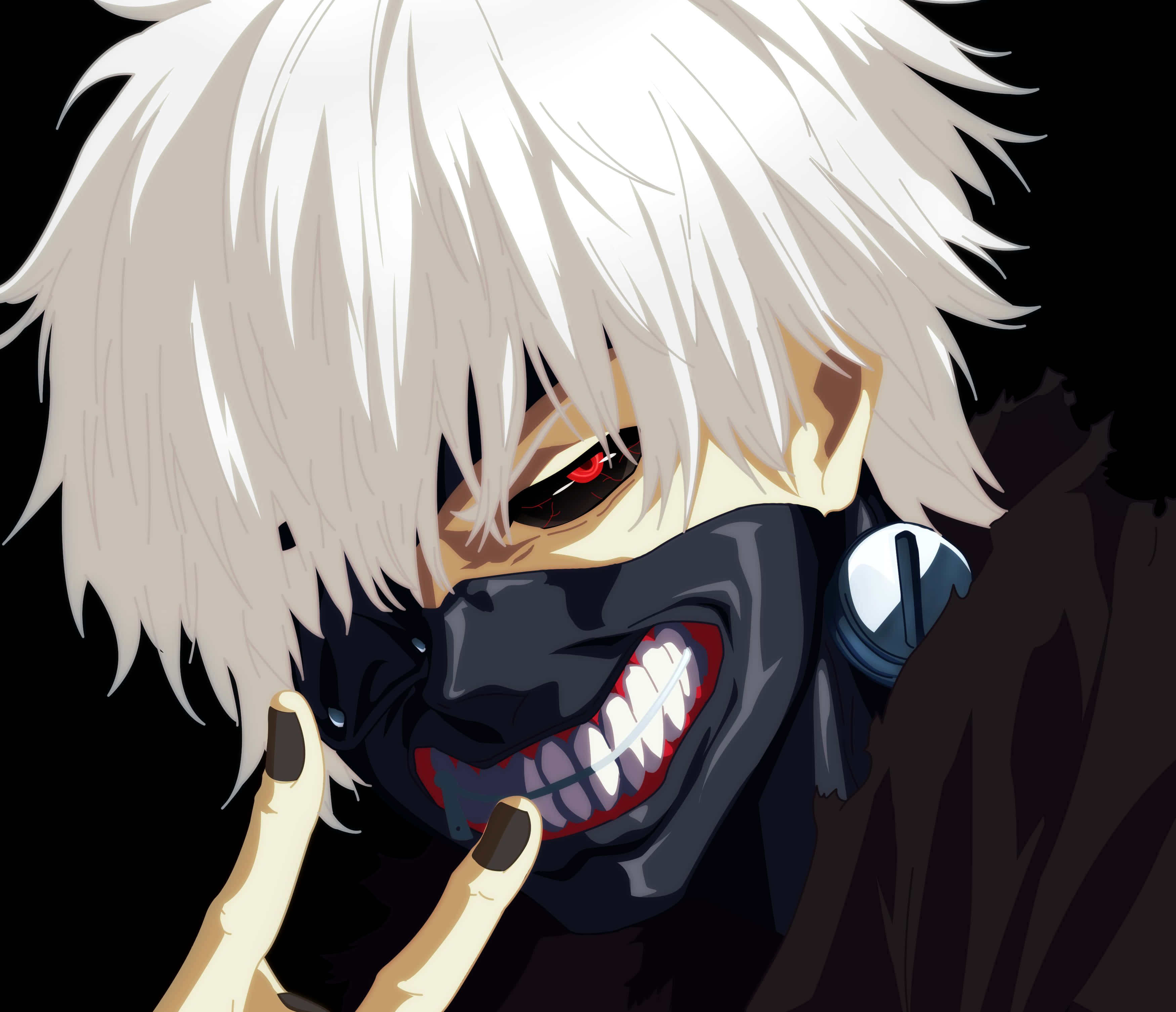 Kaneki 比耶手勢頭像 壁紙