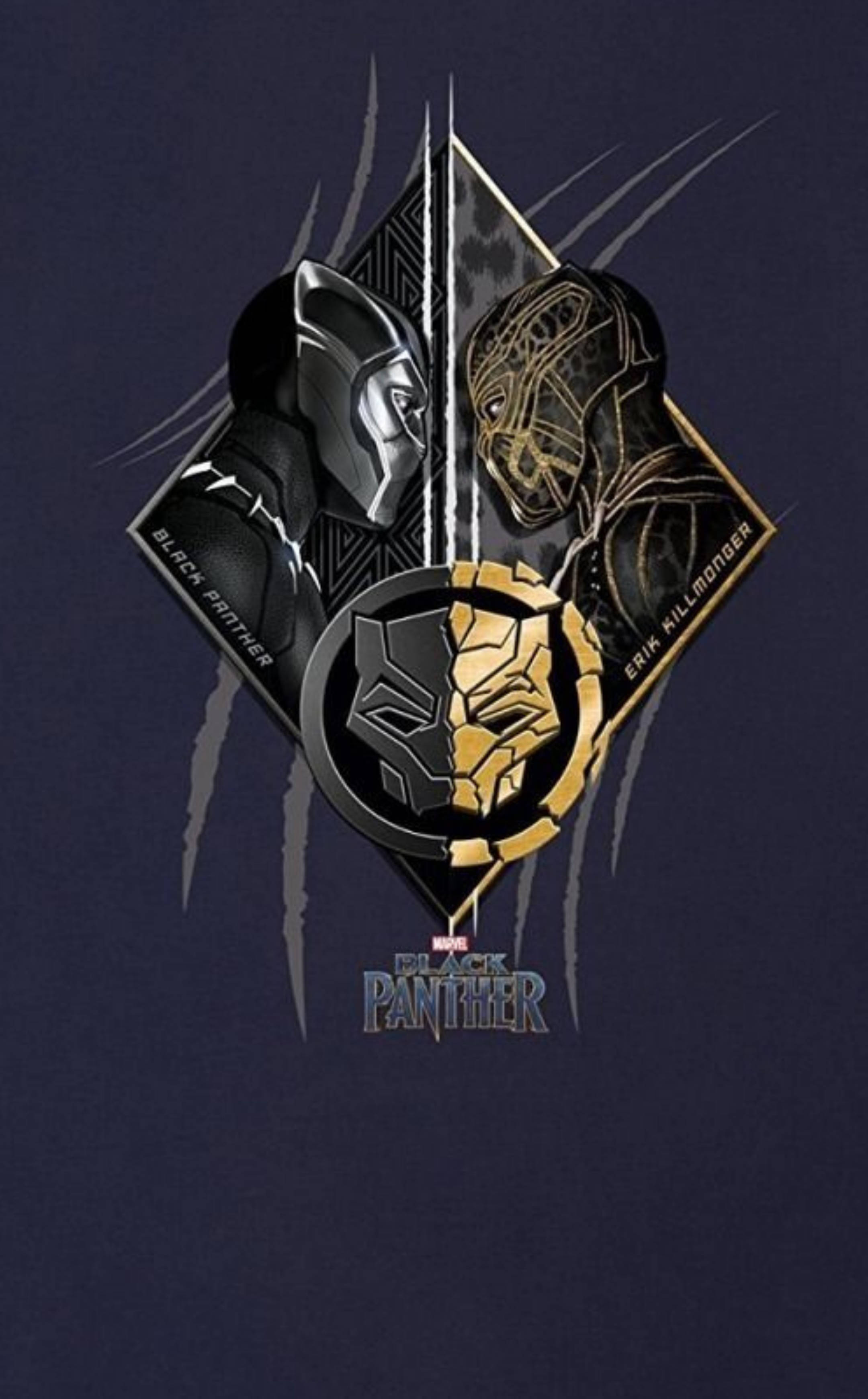 Killmonger 與 Black Panther 藝術 壁紙