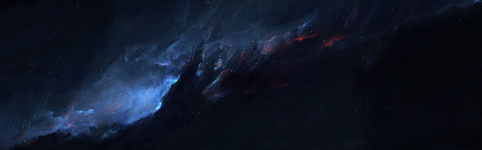 Klyck星雲雙螢幕桌布 壁紙