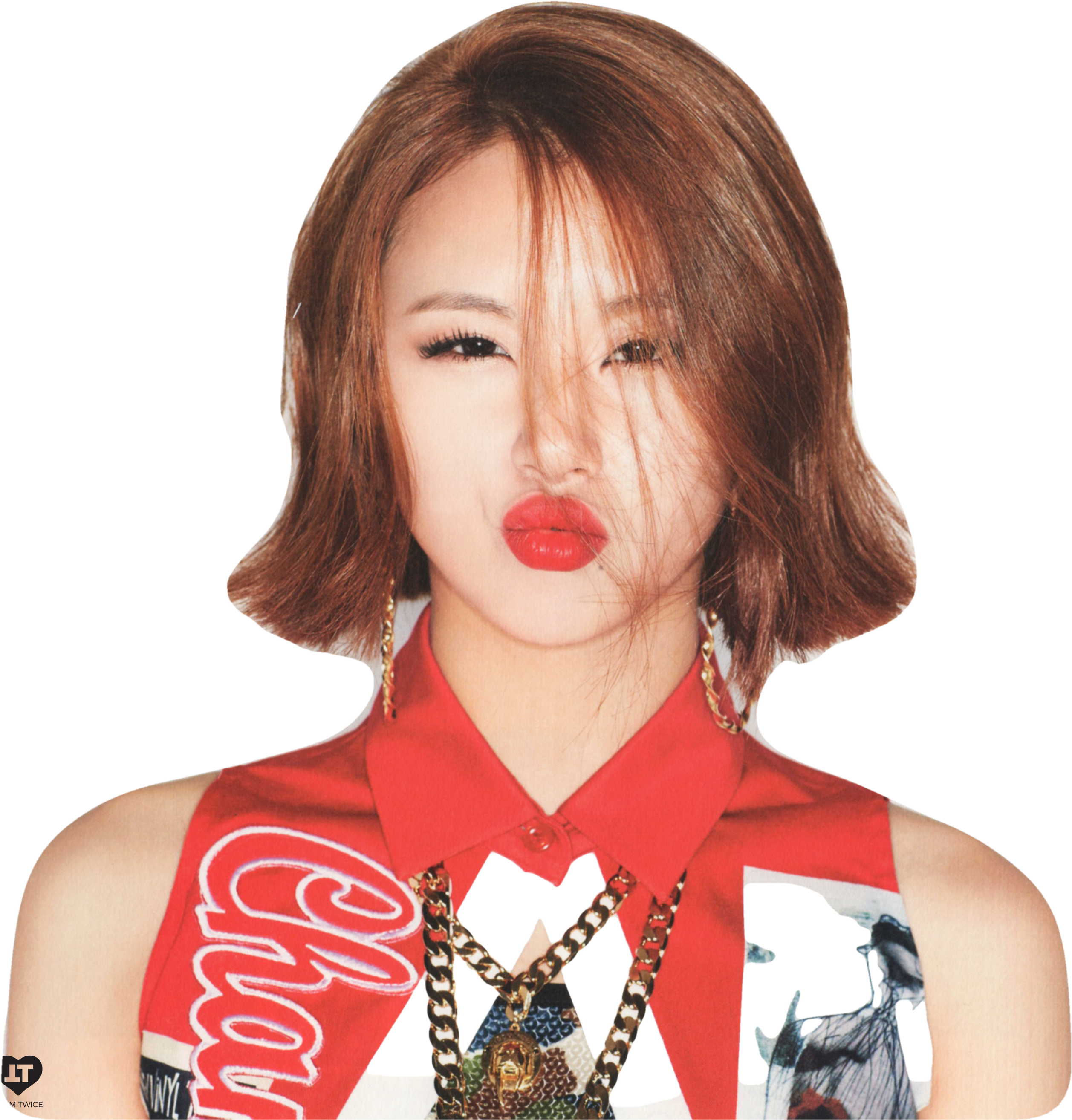Kpop 明星嘟嘴紅唇照 壁紙