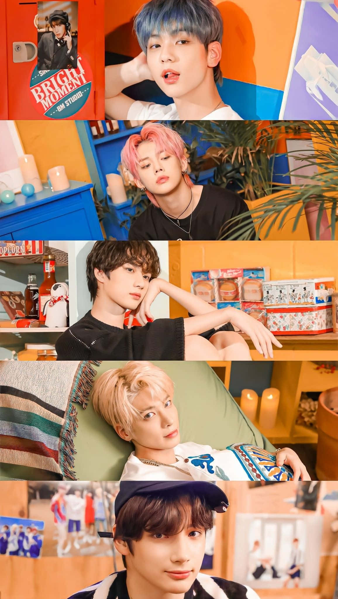 Kpop 表演者準備登台搖滾 壁紙