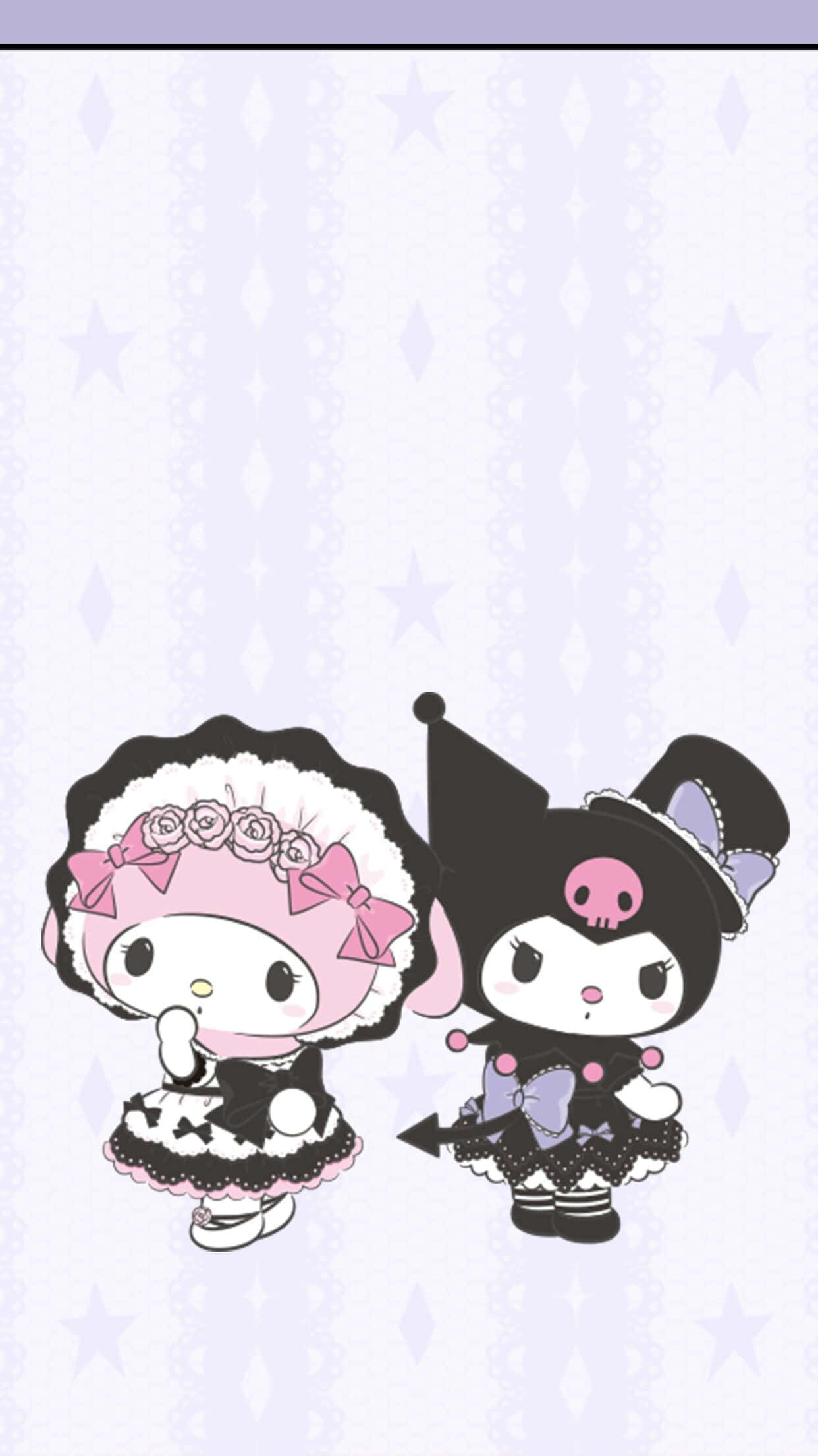 Kuromi iPhone My Melody 女僕裝扮 壁紙