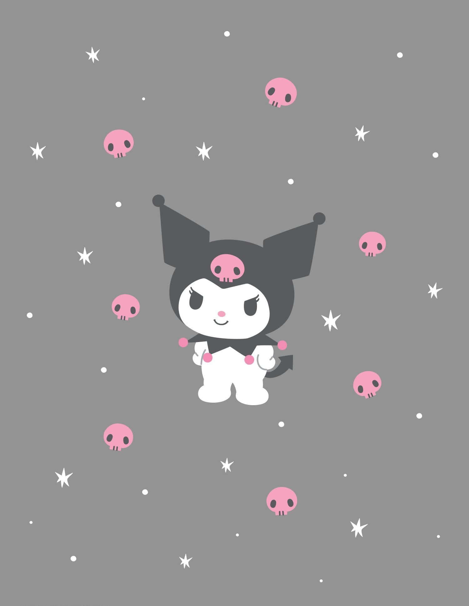 Kuromi iPhone 骷髏與星星 壁紙