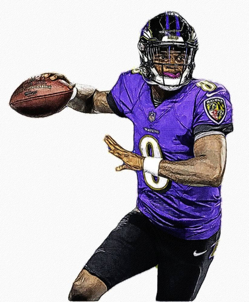 Lamar Jackson 精细艺术作品 壁紙