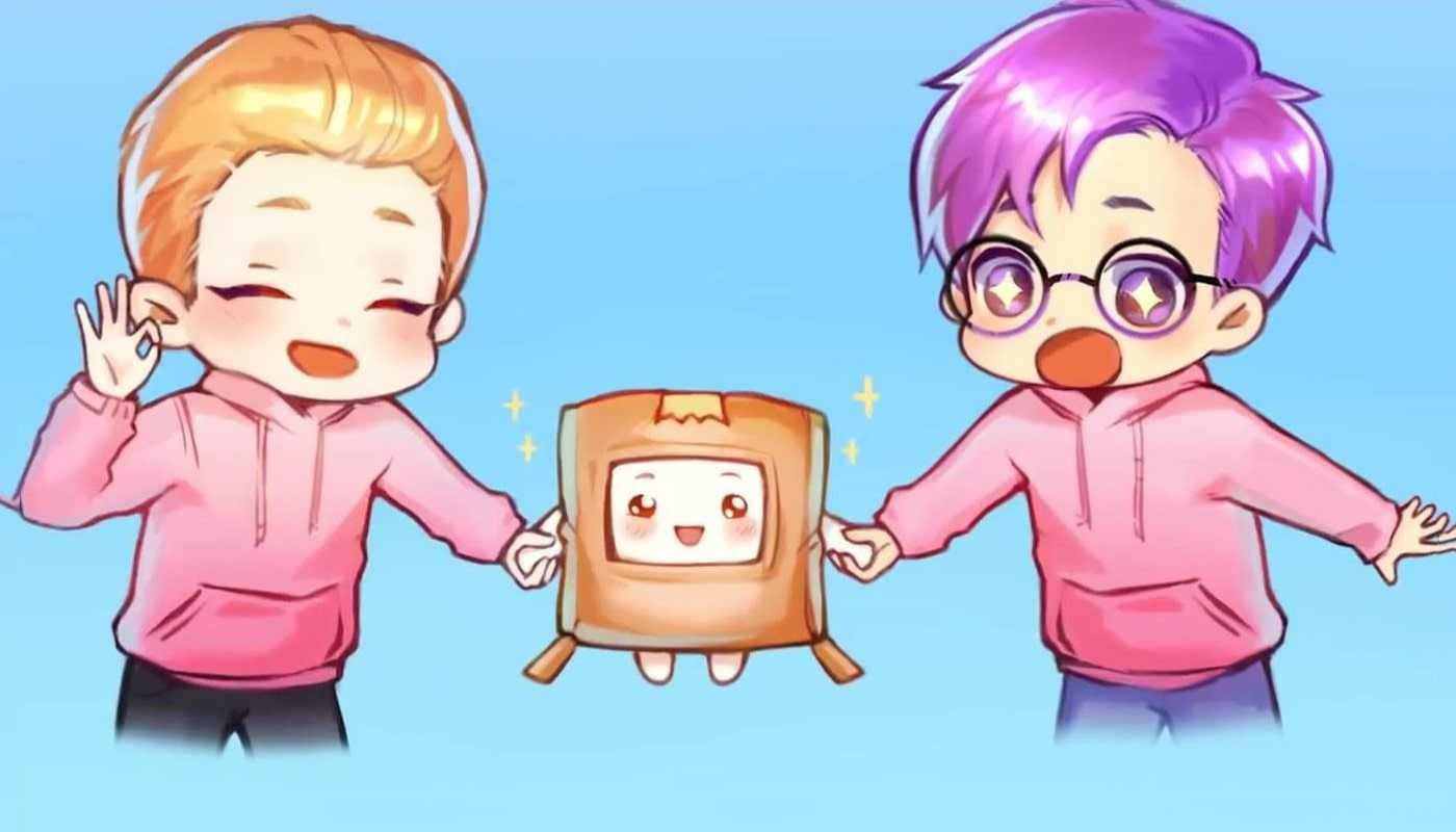 LankyBox Boxy 動畫亞當與賈斯汀 壁紙