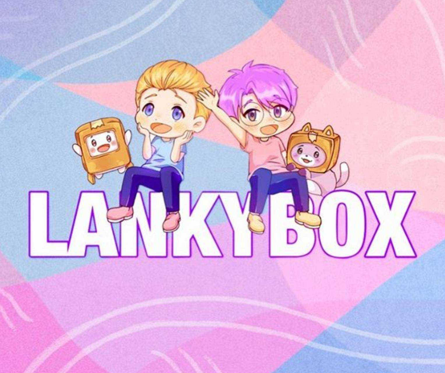 LankyBox 動畫亞當與賈斯汀絨毛玩偶 壁紙