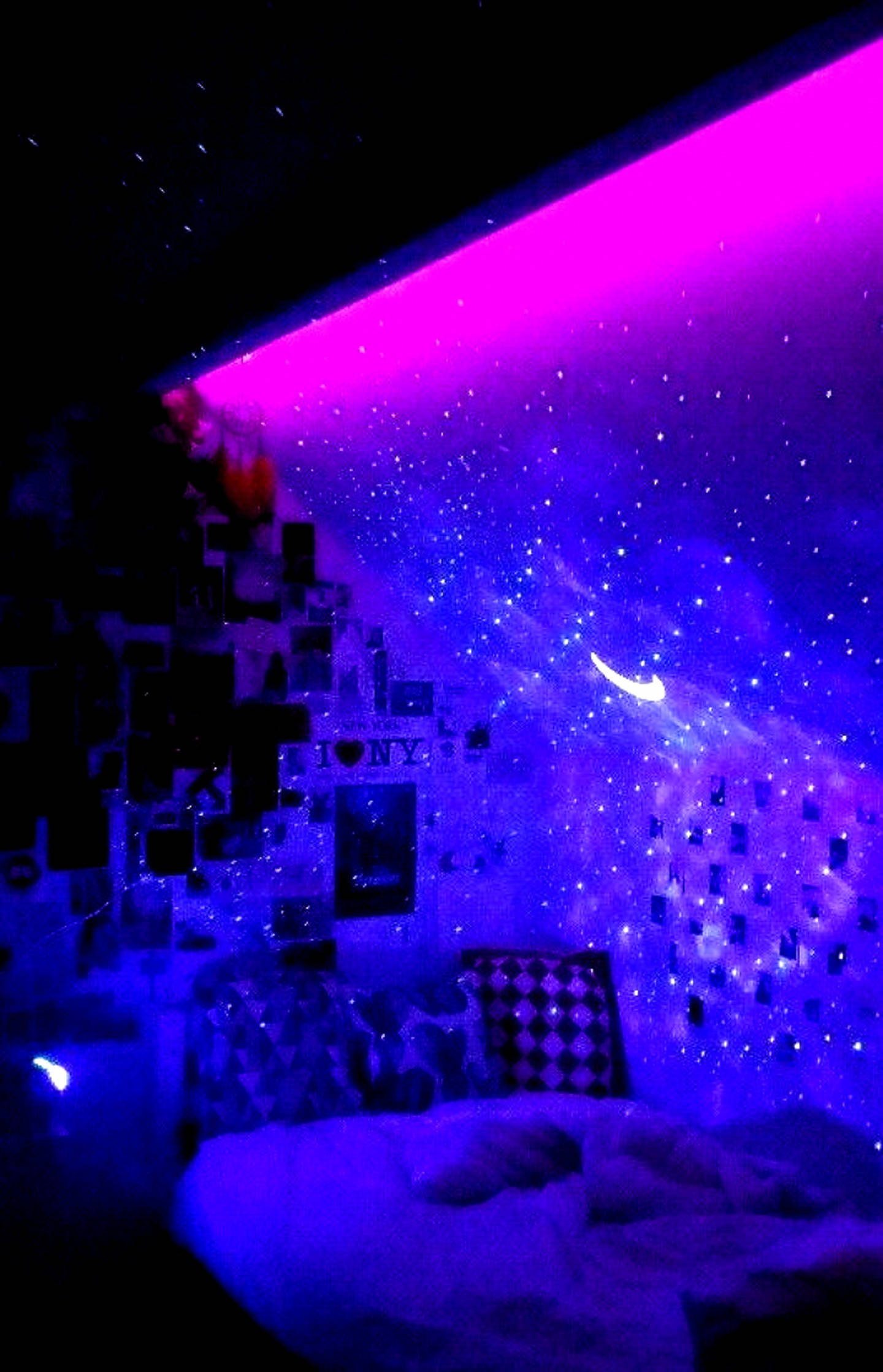美学卧室 LED 灯光 壁紙