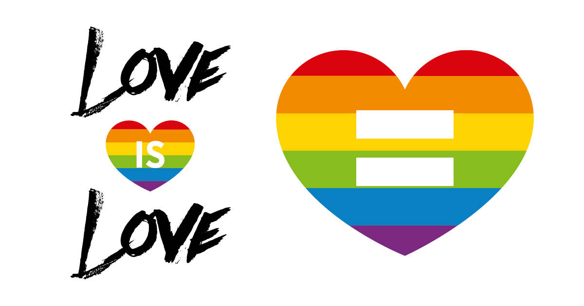 愛就是愛 平等 LGBTQ 心形 壁紙