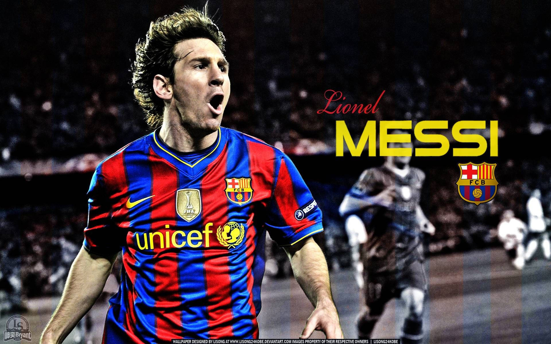 「Lionel Messi 與 FCB 及 Unicef 一同慶祝」 壁紙