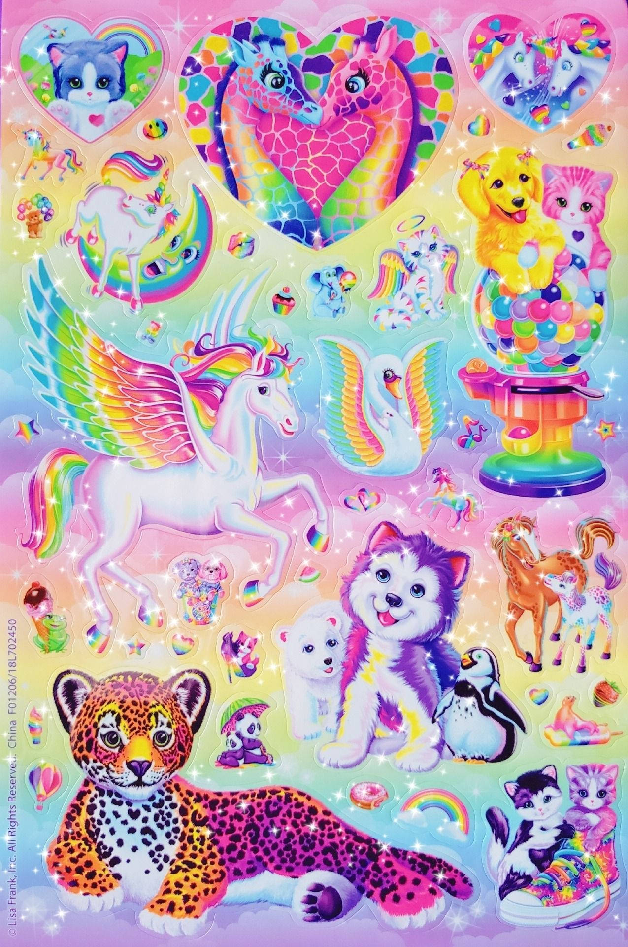 Lisa Frank角色貼紙 壁紙