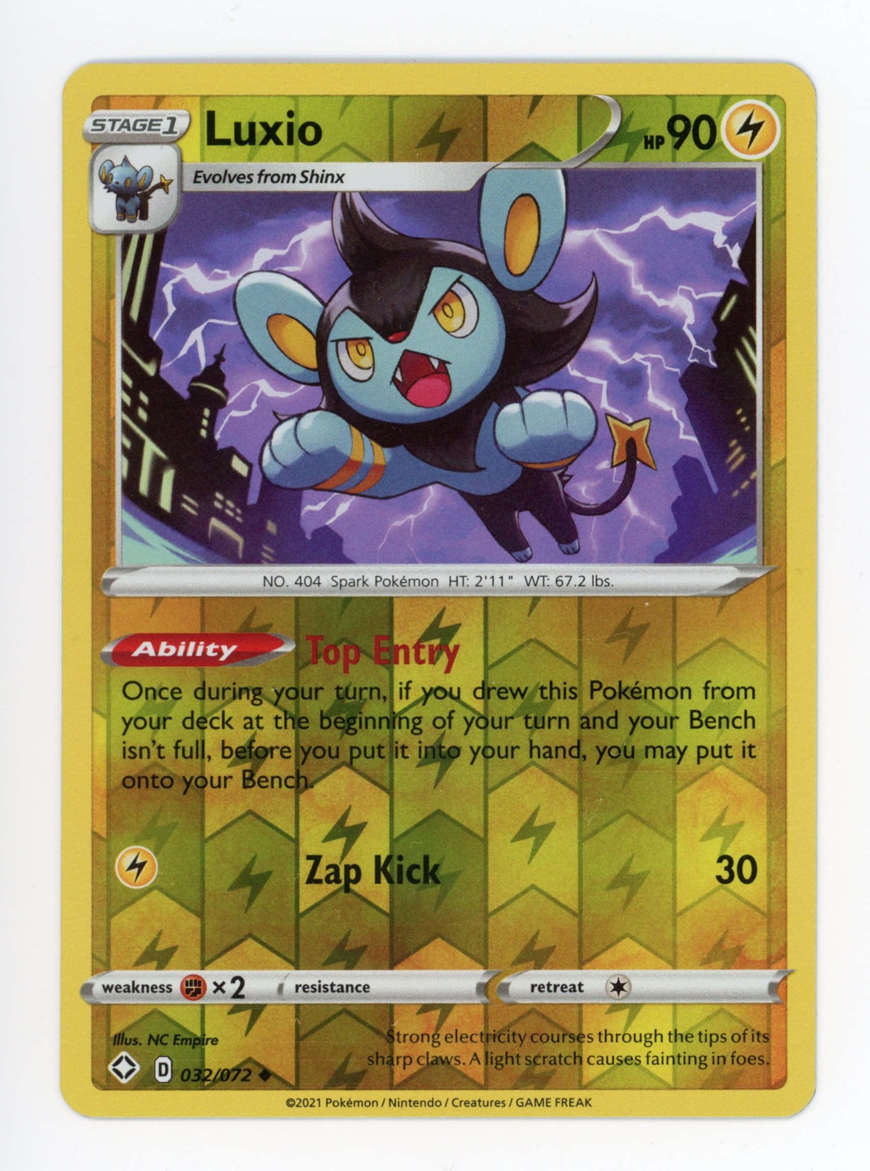 Luxio 黃綠配色寶可夢卡牌 壁紙