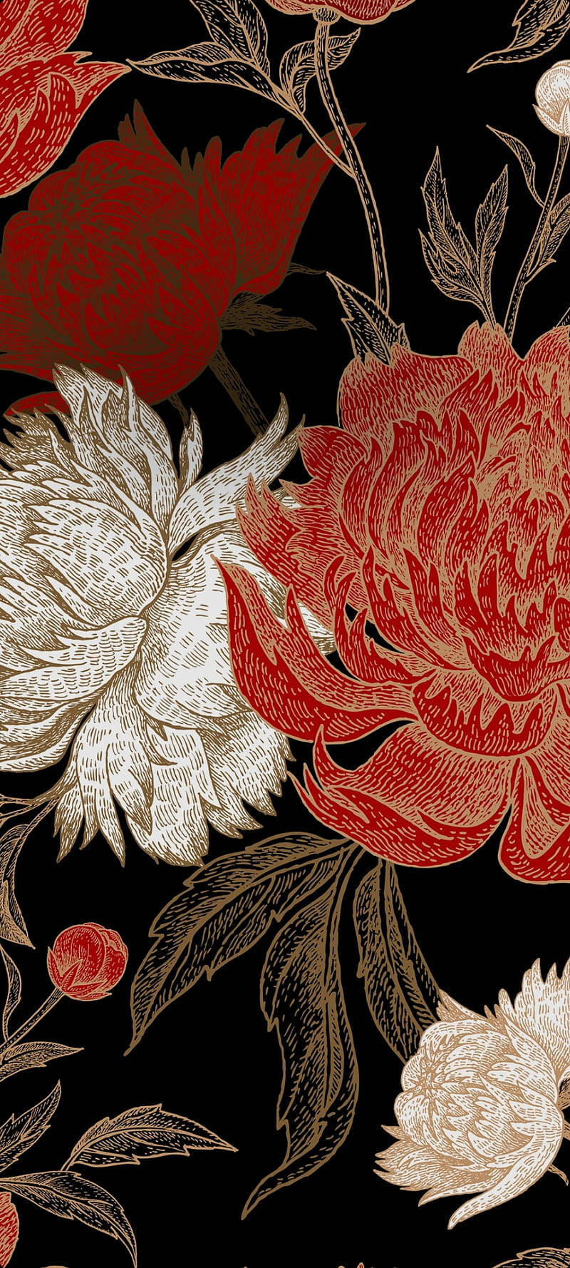 三星M21花卉油画艺术 壁紙