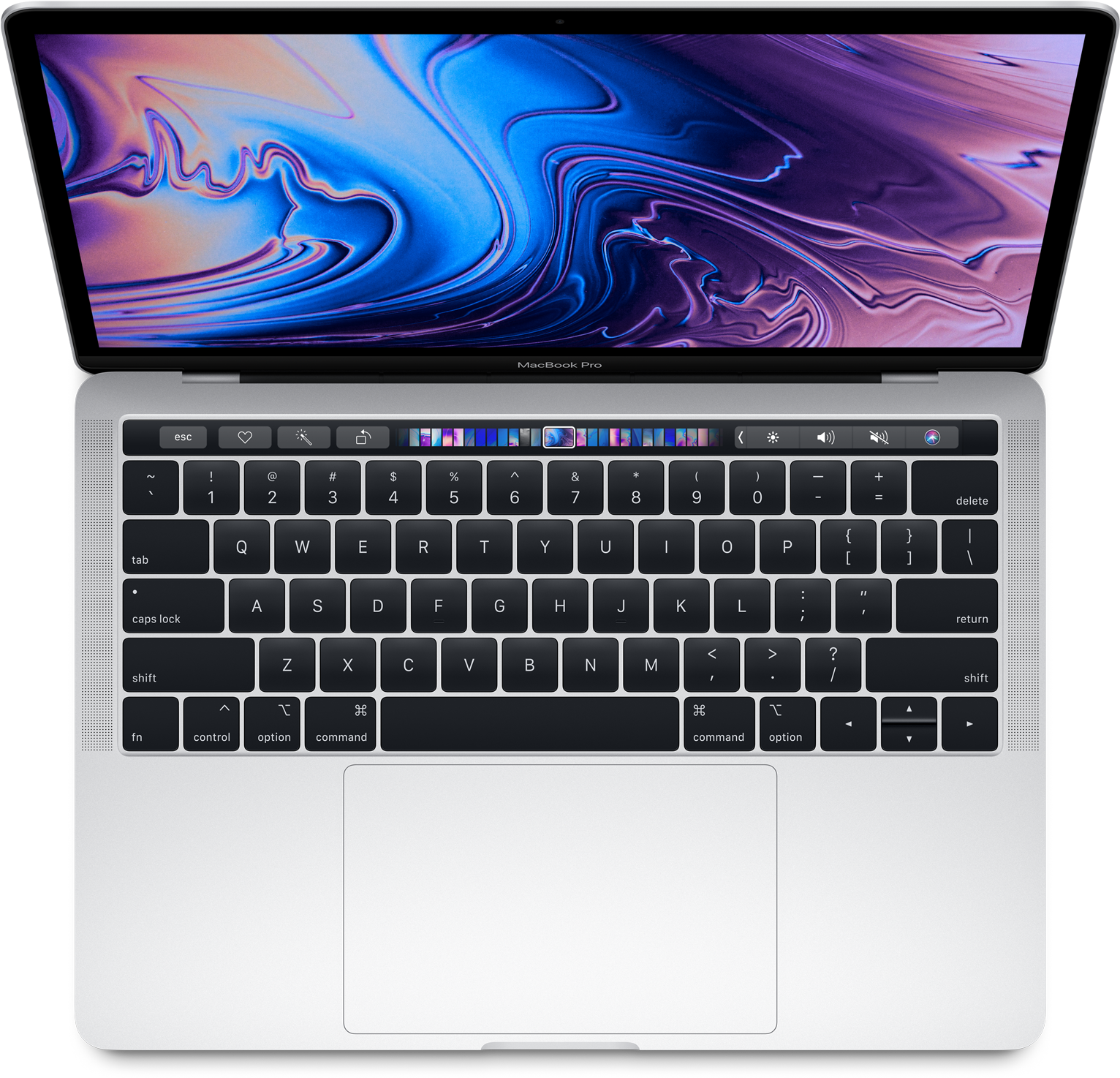 Mac Book Pro 俯视打开状态 壁紙