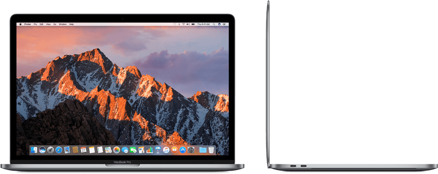 Mac Book Pro 正面與側面視角 壁紙