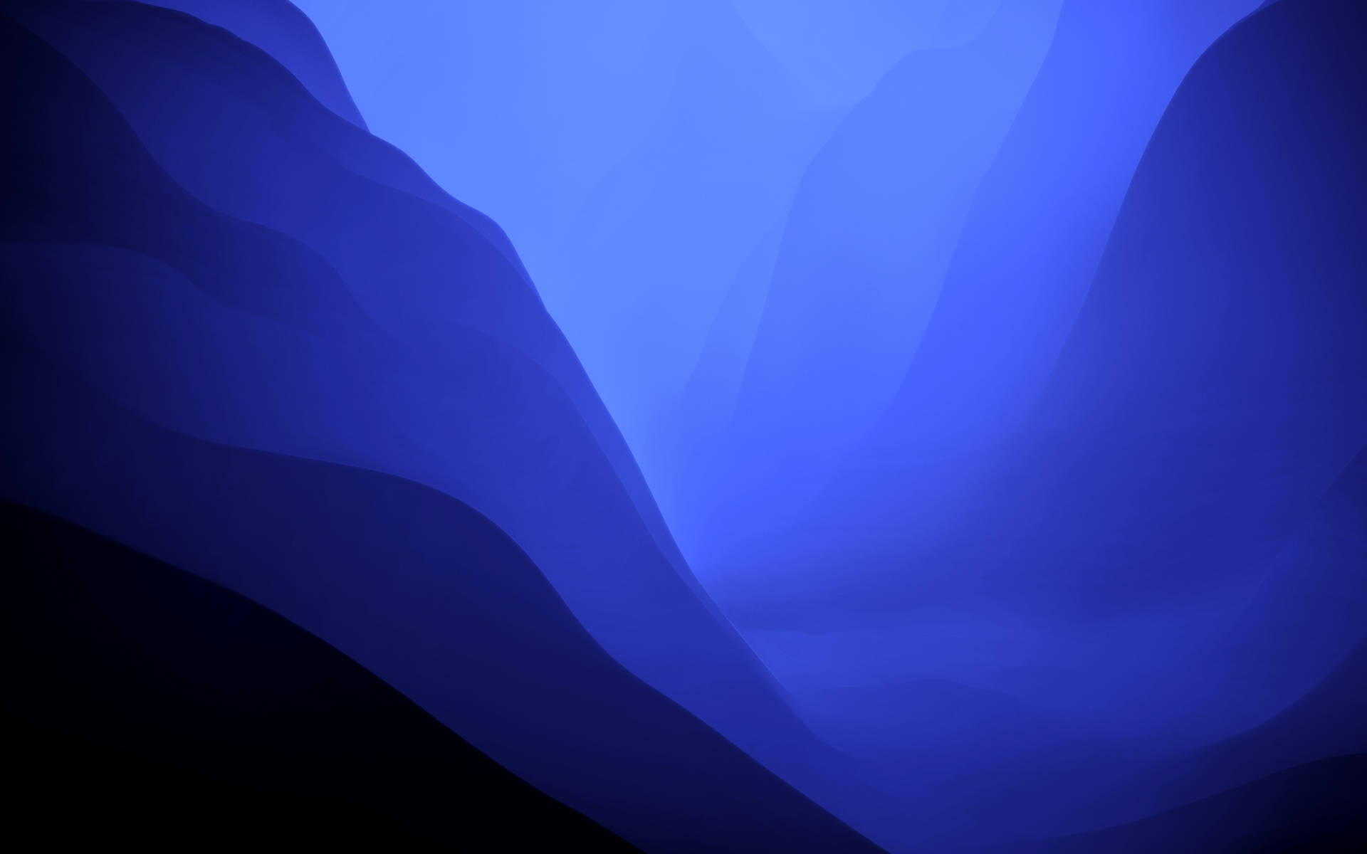 深蓝色背景的Mac OS Monterey渐变壁纸 壁紙