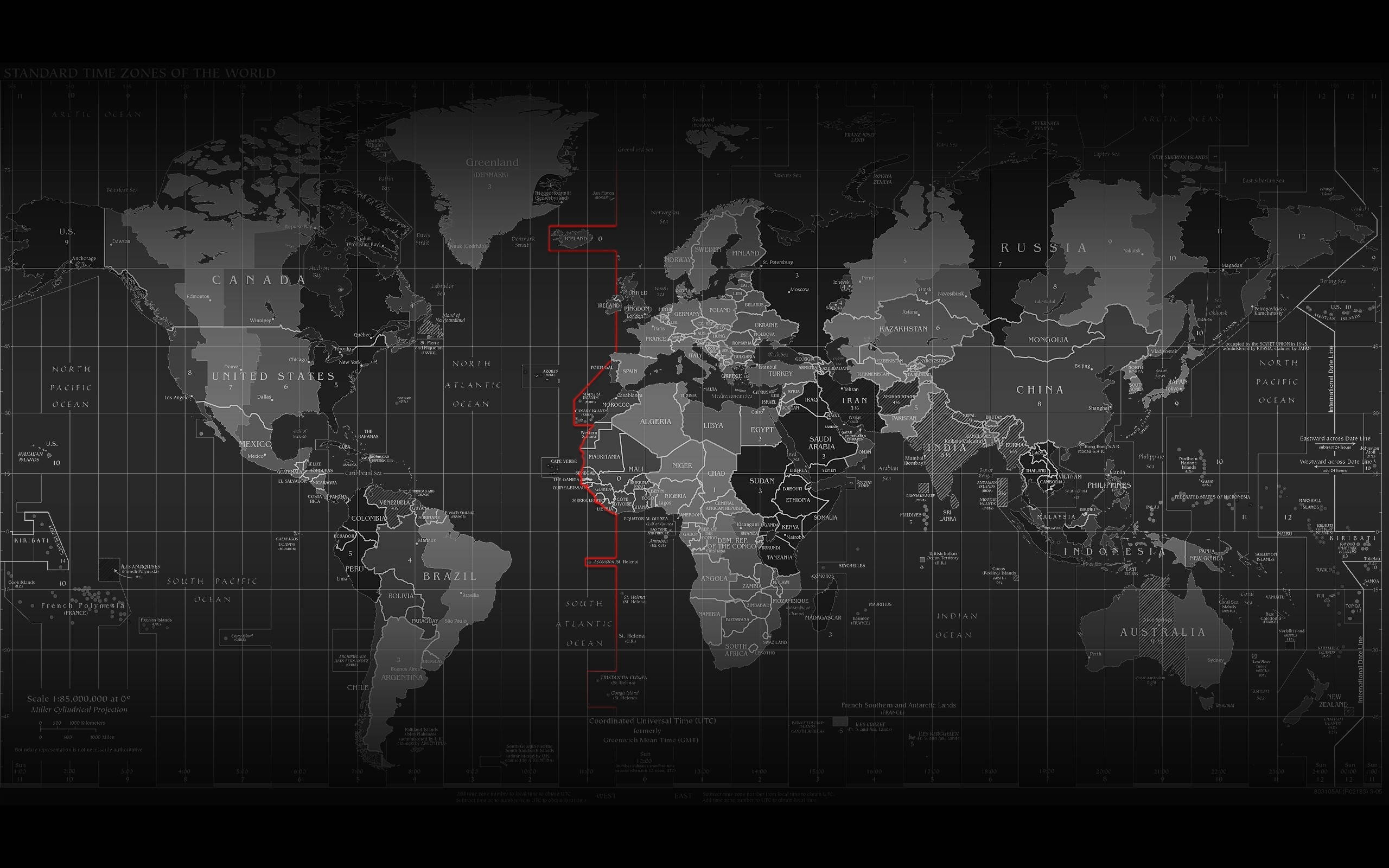 暗黑世界地图黑色Mac 壁紙