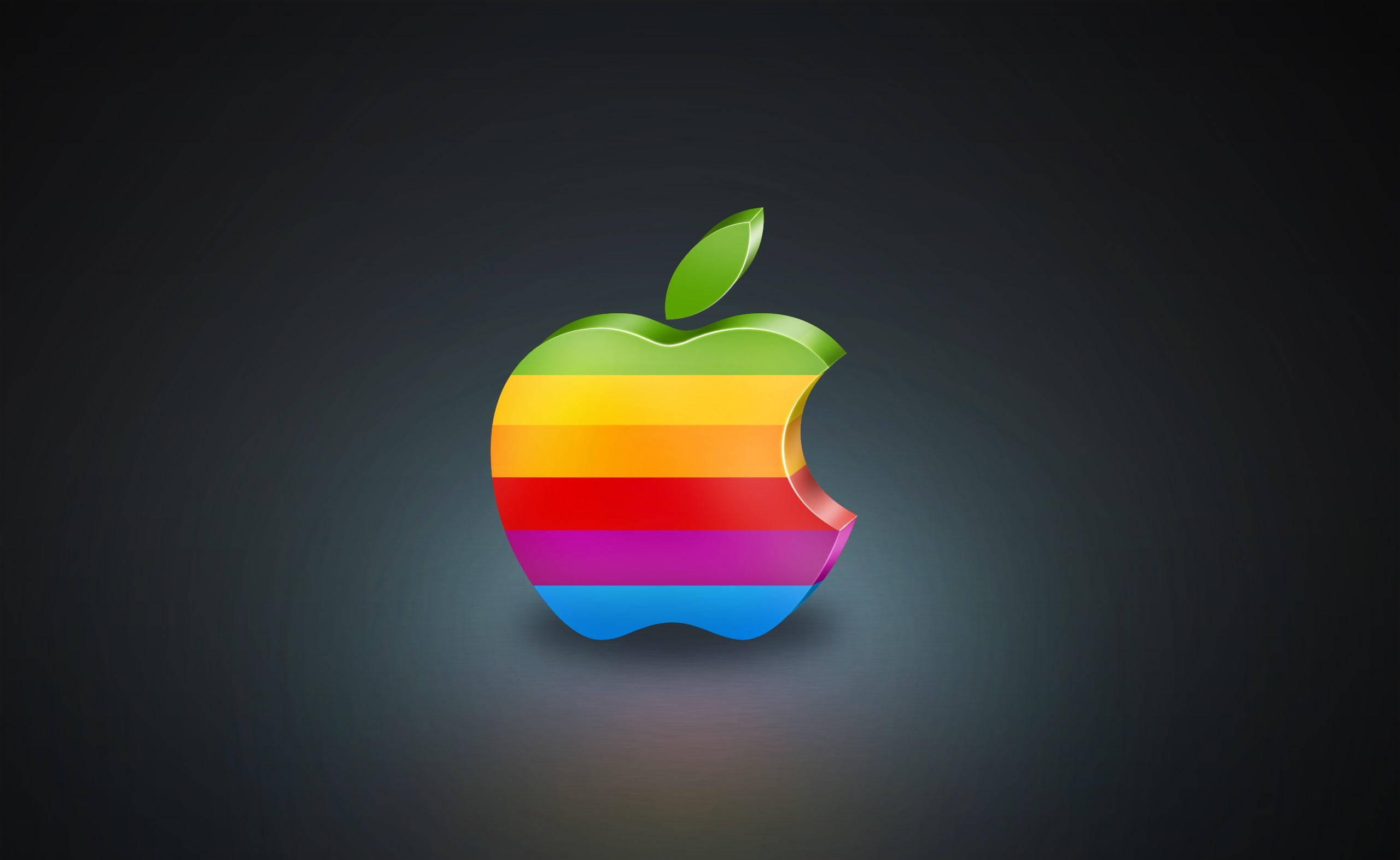 彩虹蘋果標誌 MacBook Air 壁紙