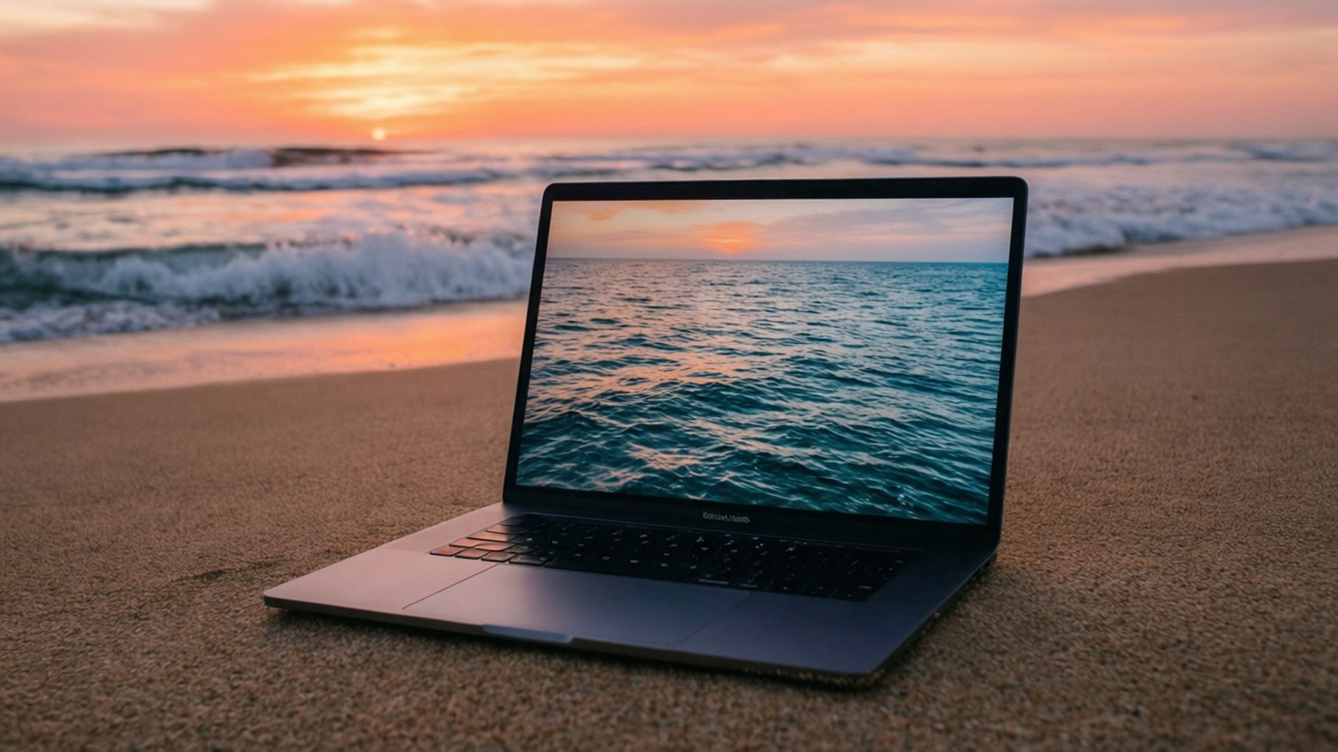 海灘日出MacBook 壁紙
