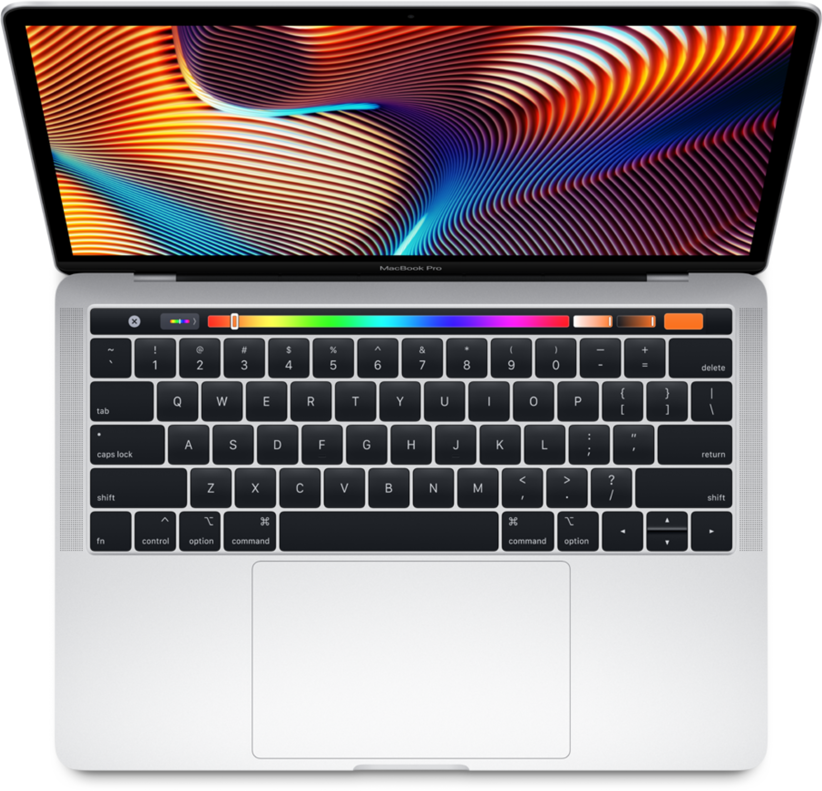 MacBook Pro 触控栏俯视图 壁紙