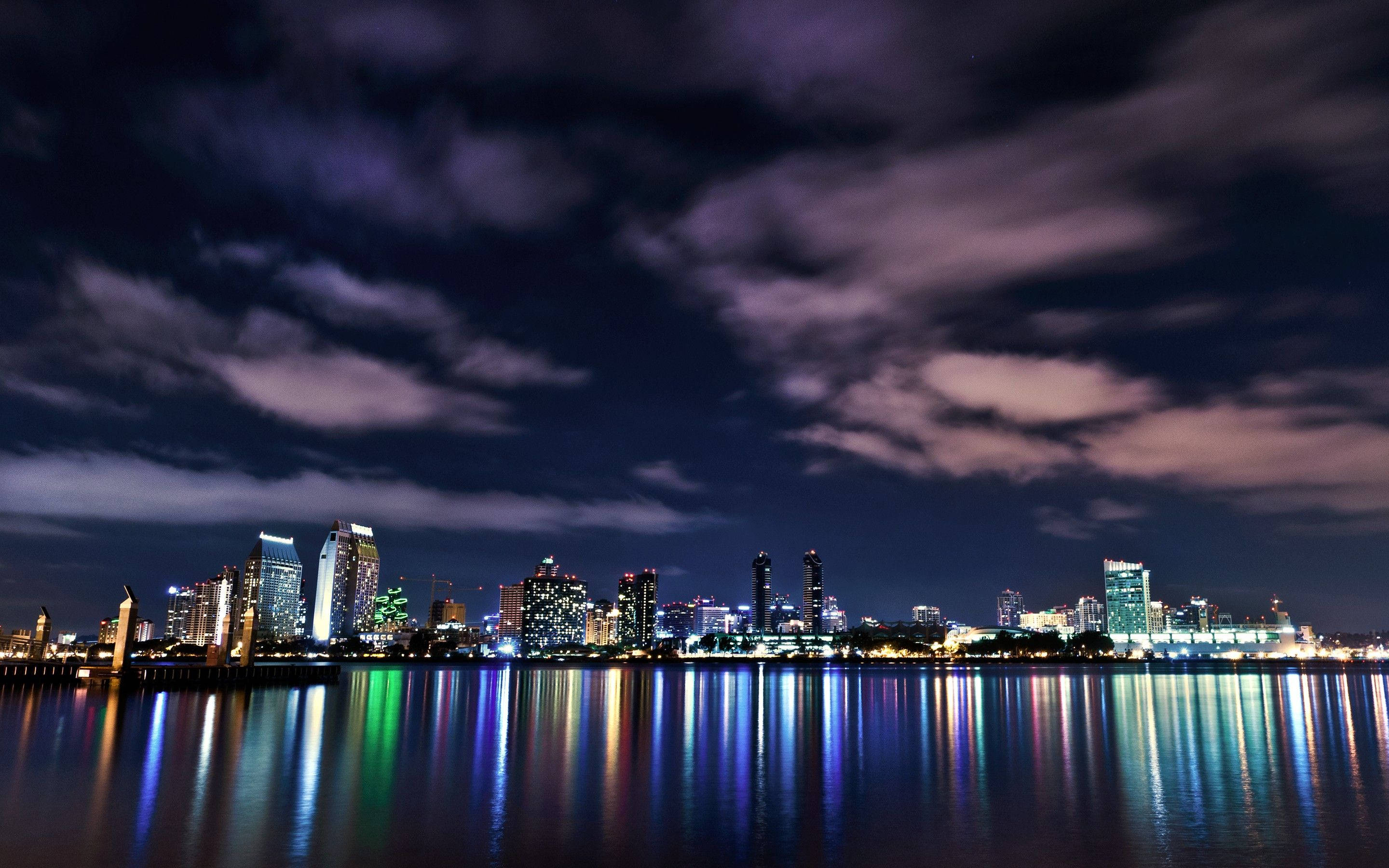 MacBook Pro发光城市夜景 壁紙