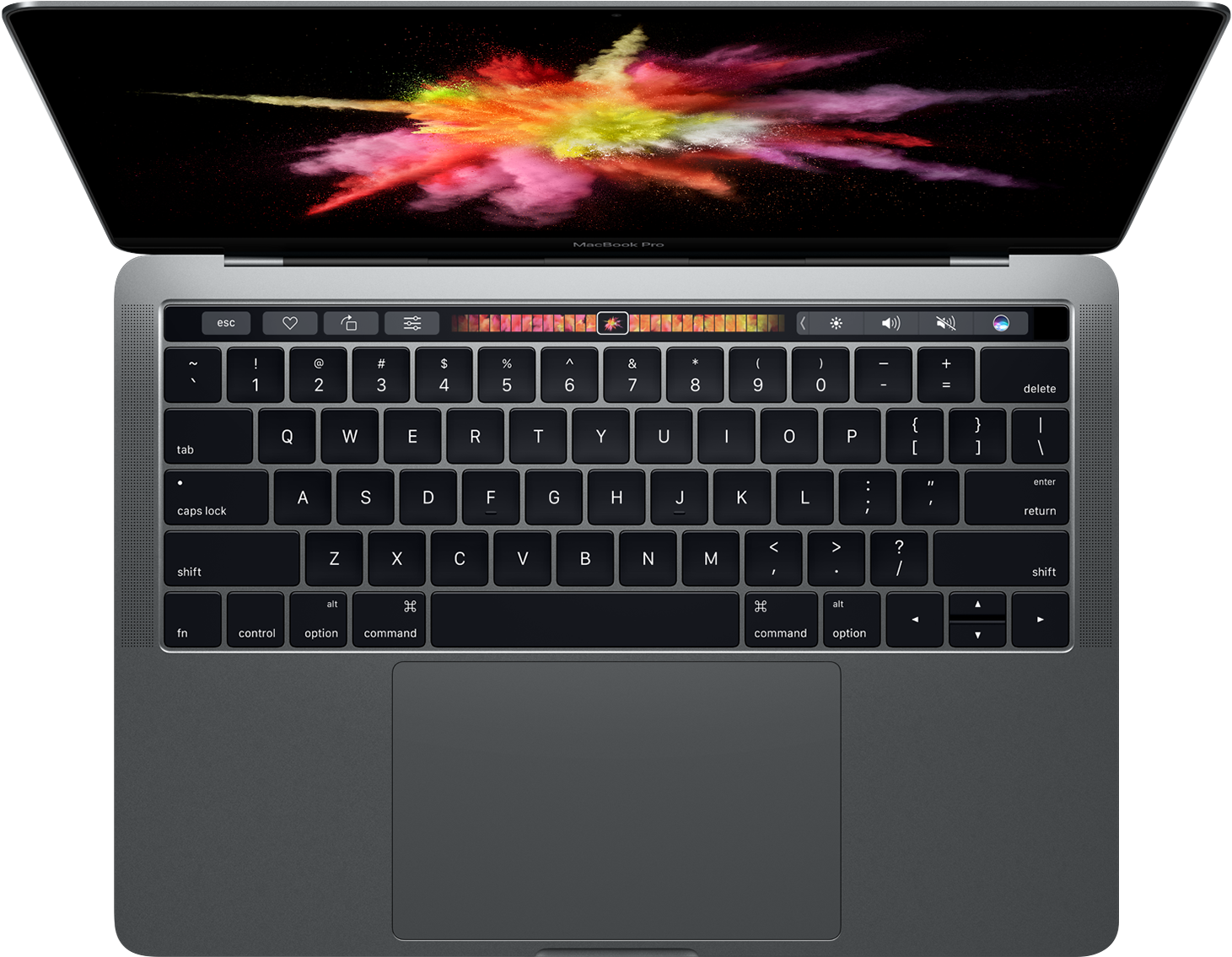 MacBook Pro 觸控列俯視圖 壁紙