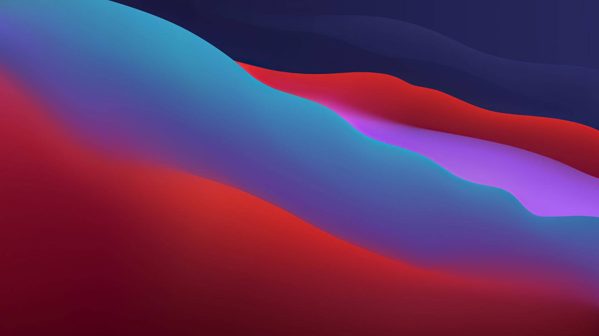 macOS Big Sur 红蓝波浪壁纸 壁紙