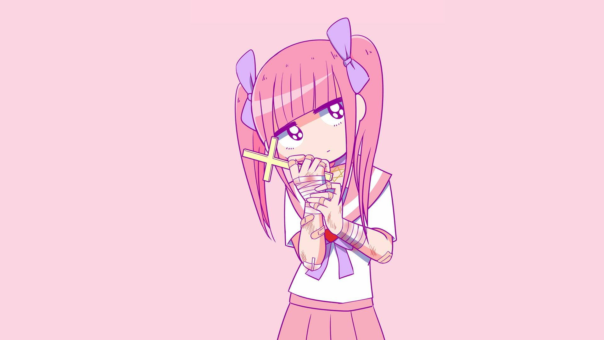 粉紅動漫美學 Menhera-Chan 壁紙