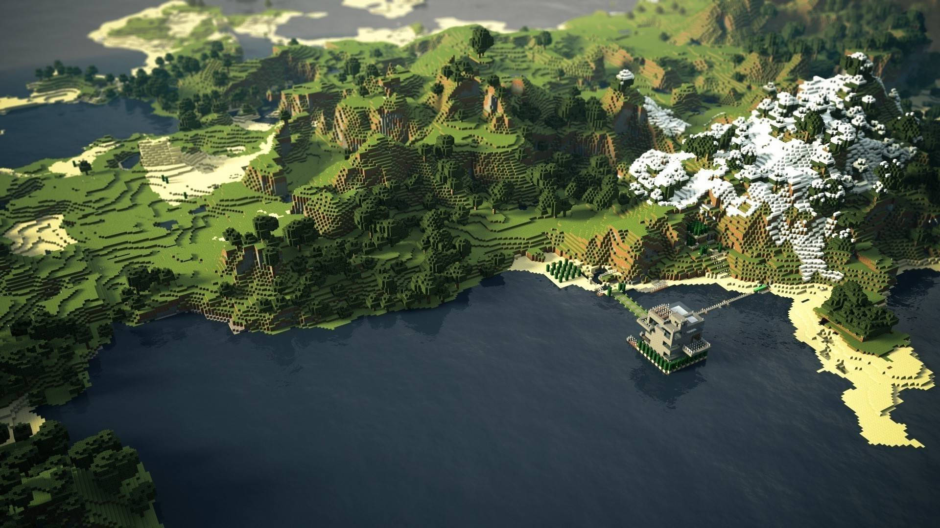 Minecraft 森林生態域景觀 壁紙