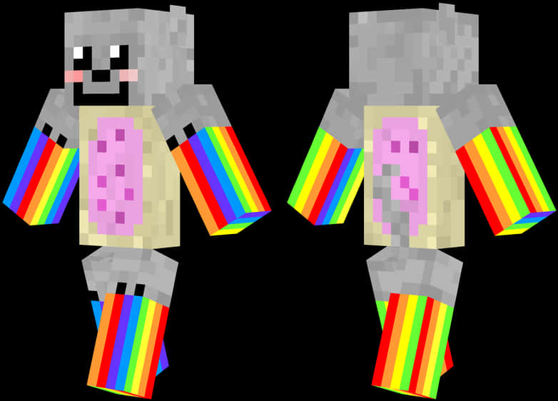 彩虹手臂 Minecraft 皮肤 壁紙