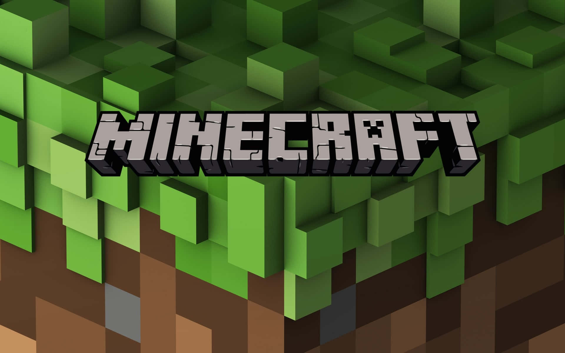 Minecraft 標誌像素草地圖片 壁紙