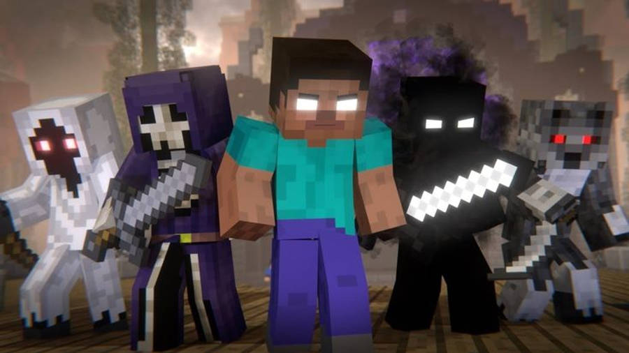 Minecraft Herobrine 與怪物及實體 壁紙