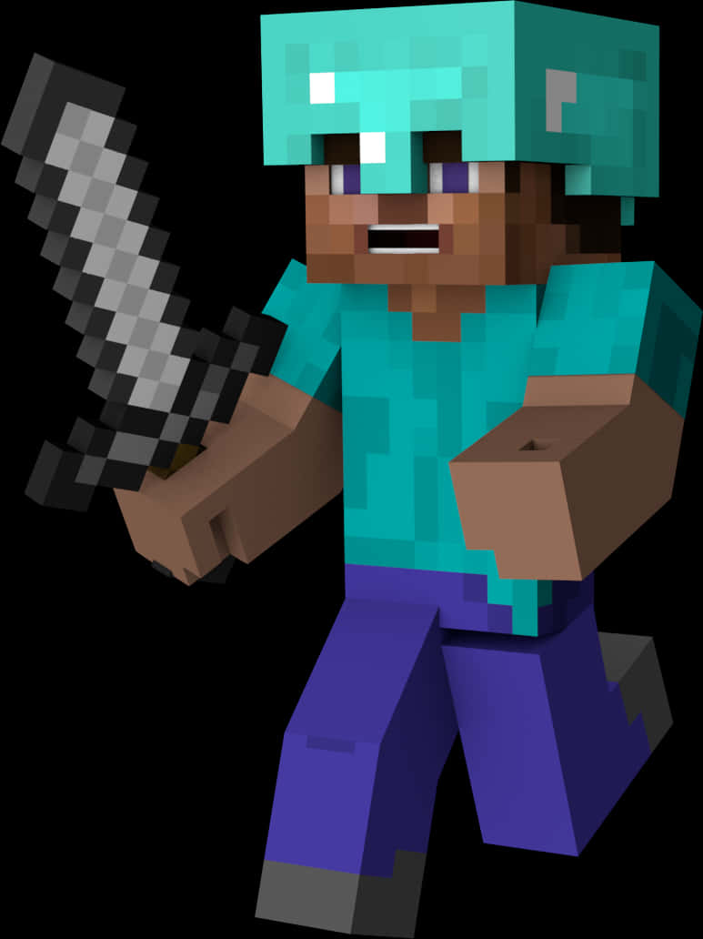 Minecraft_ 持劍角色 壁紙
