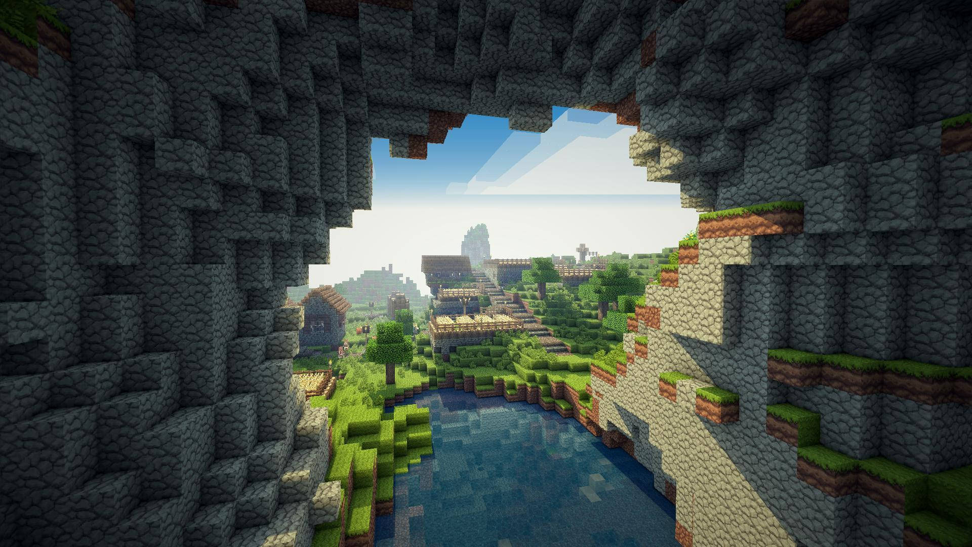 在 Minecraft 大洞穴中的冒險發現 壁紙