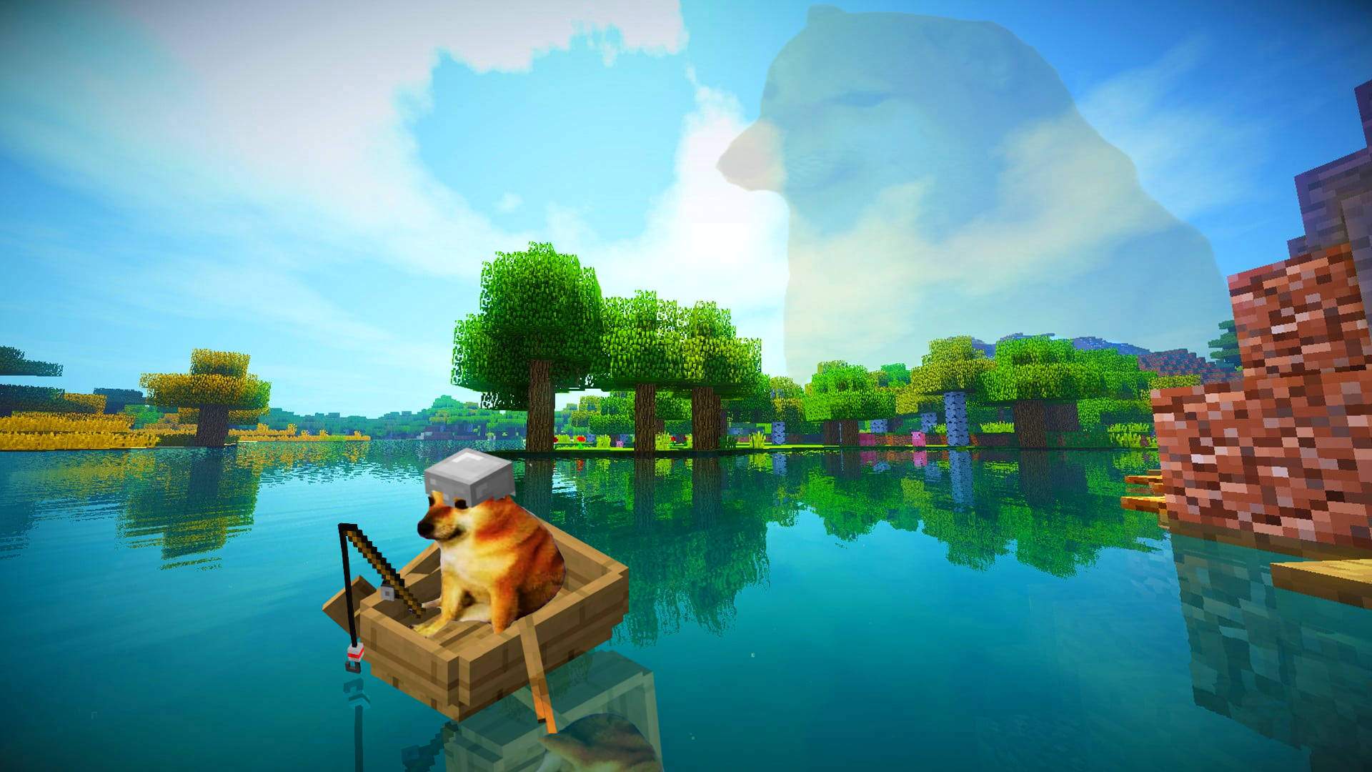 Minecraft PC 狗狗釣魚 — Minecraft 壁紙
