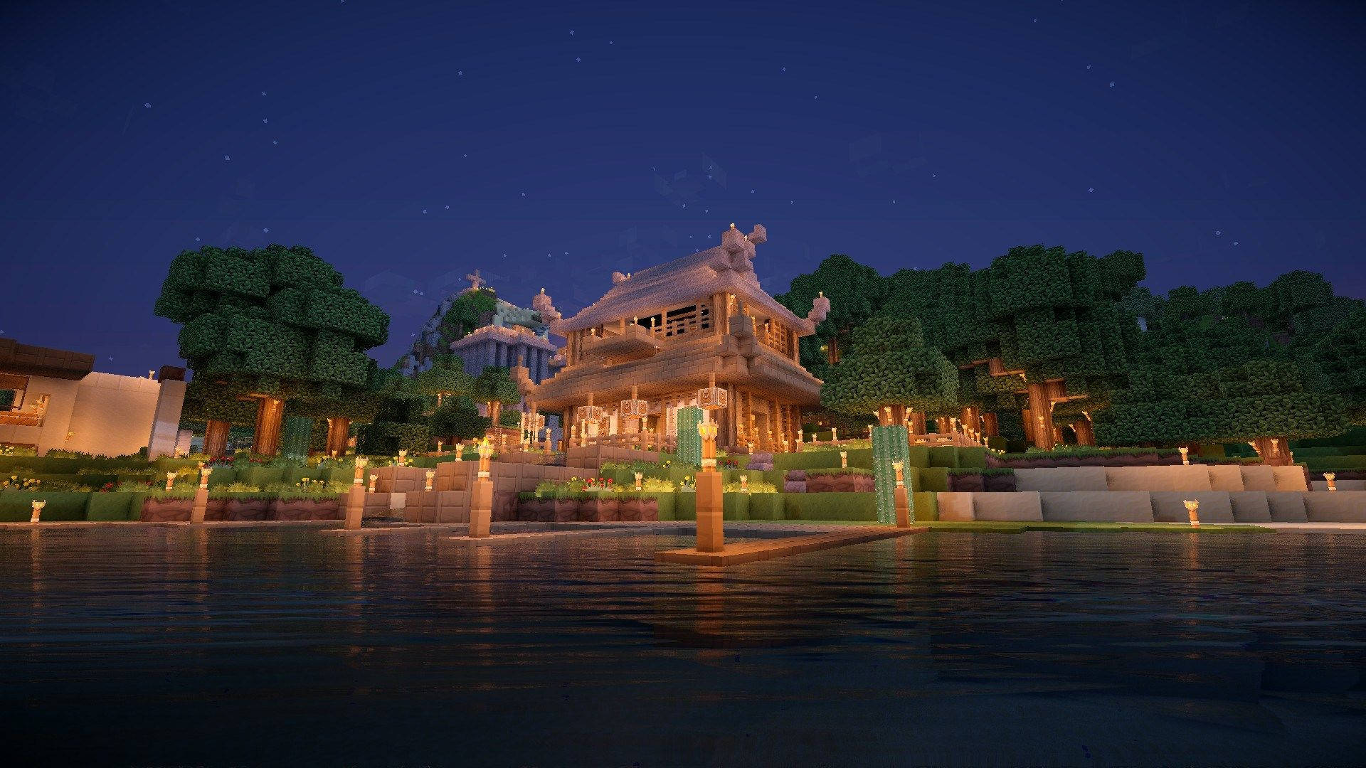 Minecraft PC 傳統日式房屋 壁紙