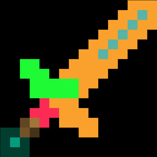 Minecraft_钻石剑_像素艺术.PNG 壁紙