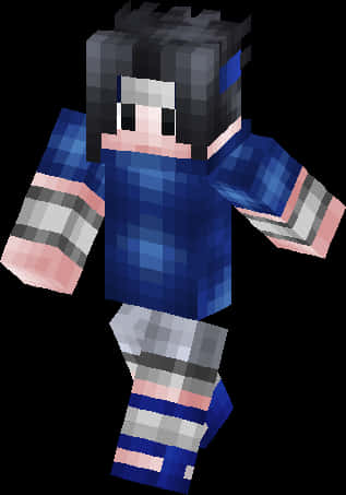Minecraft風格佐助角色 壁紙