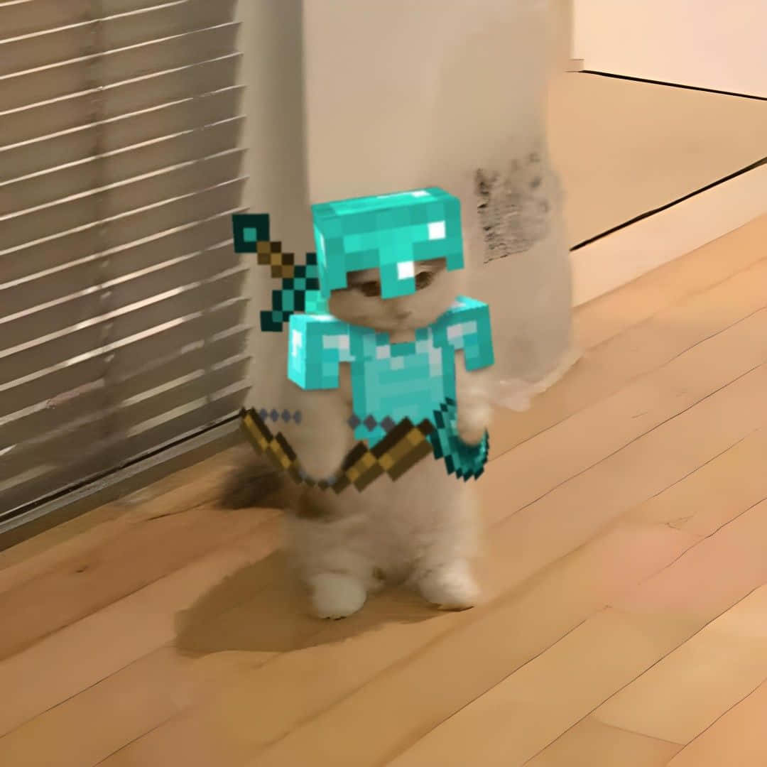鑽石盔甲貓 Minecraft 頭像 壁紙