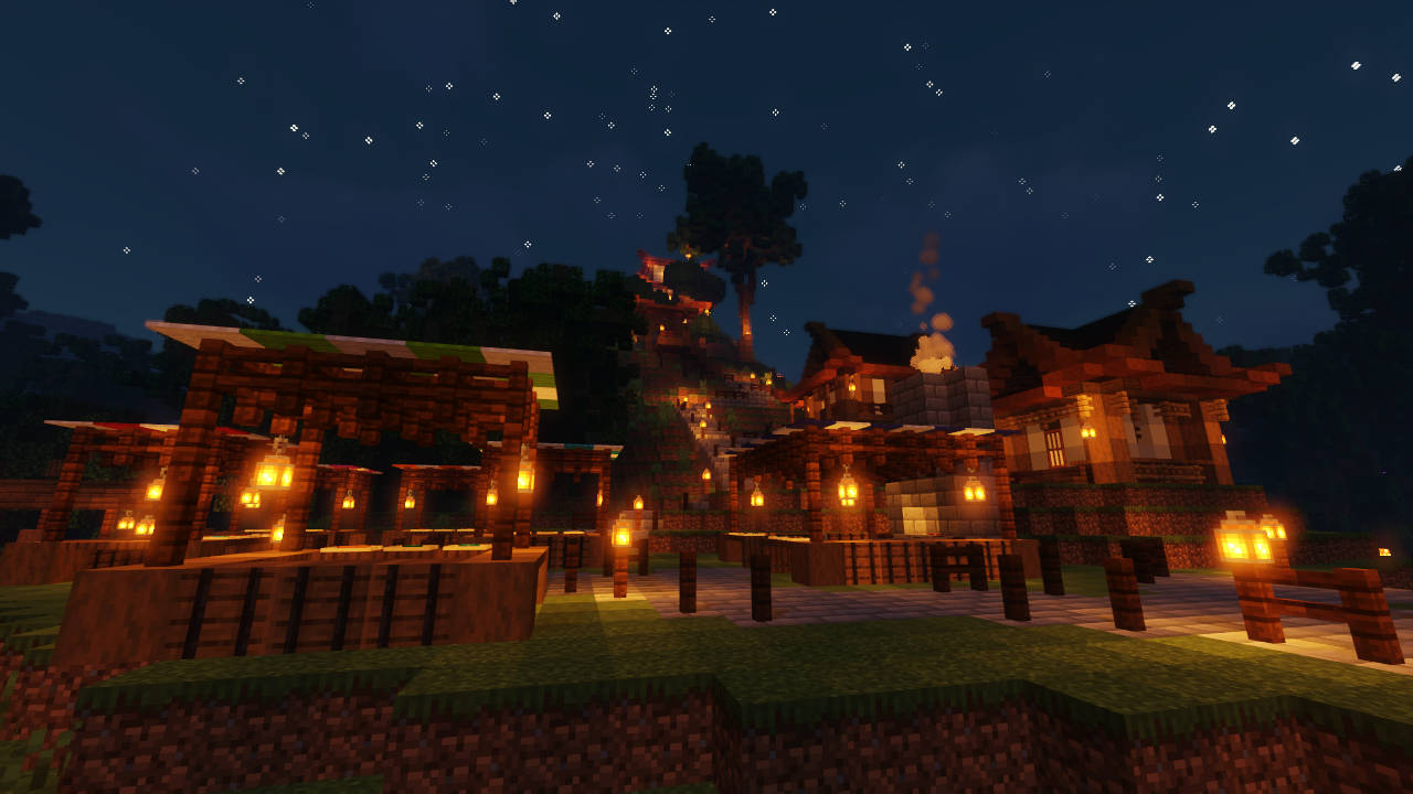 Minecraft 美學棕色燈塔 壁紙