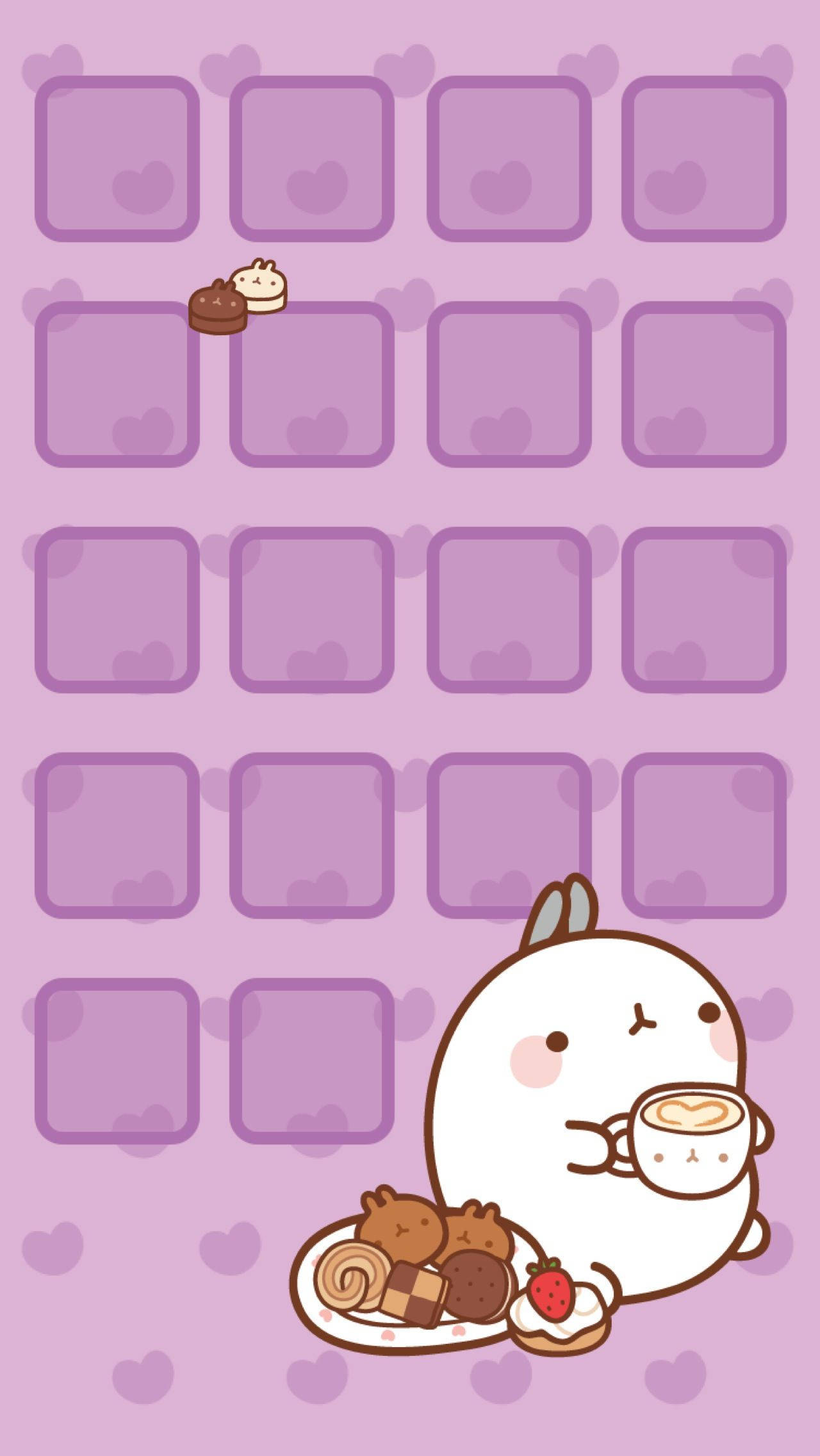 Molang 點心時間可愛iPad桌布 壁紙