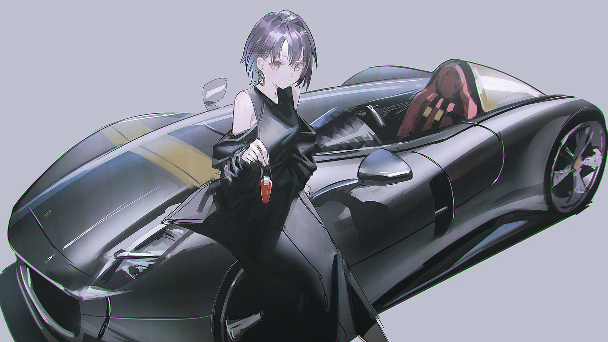 動漫車款法拉利Monza 壁紙