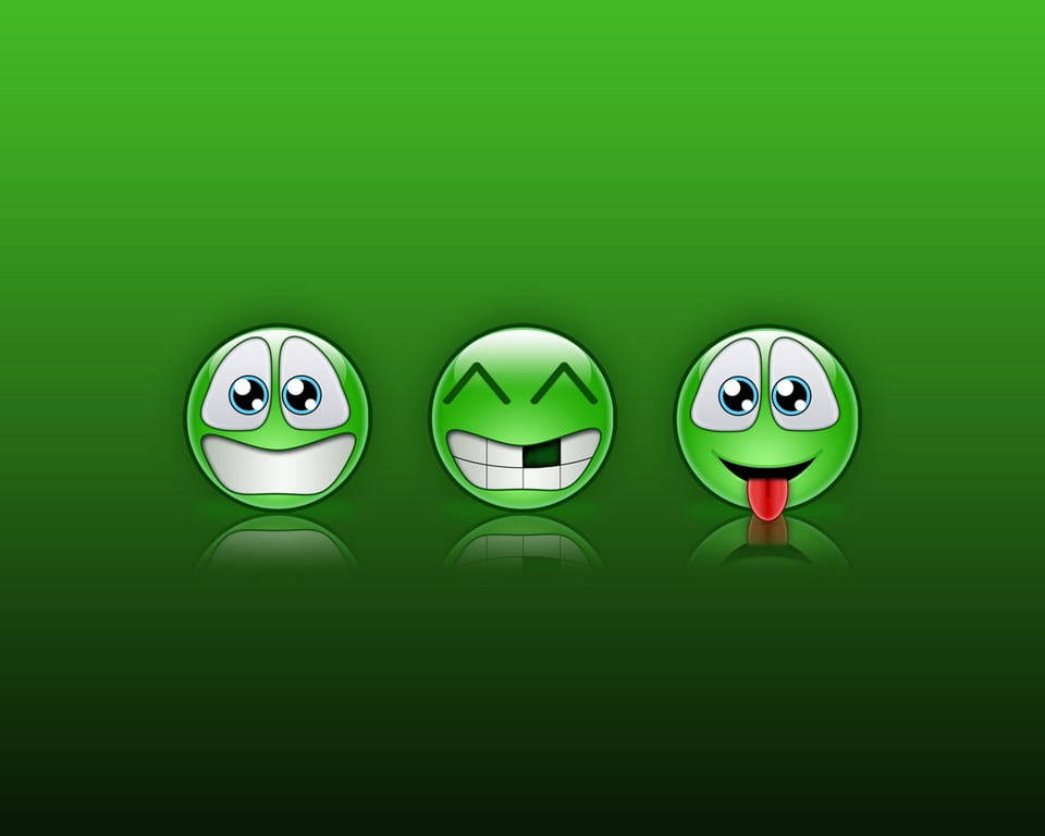 MSN Messenger 綠色表情符號 壁紙