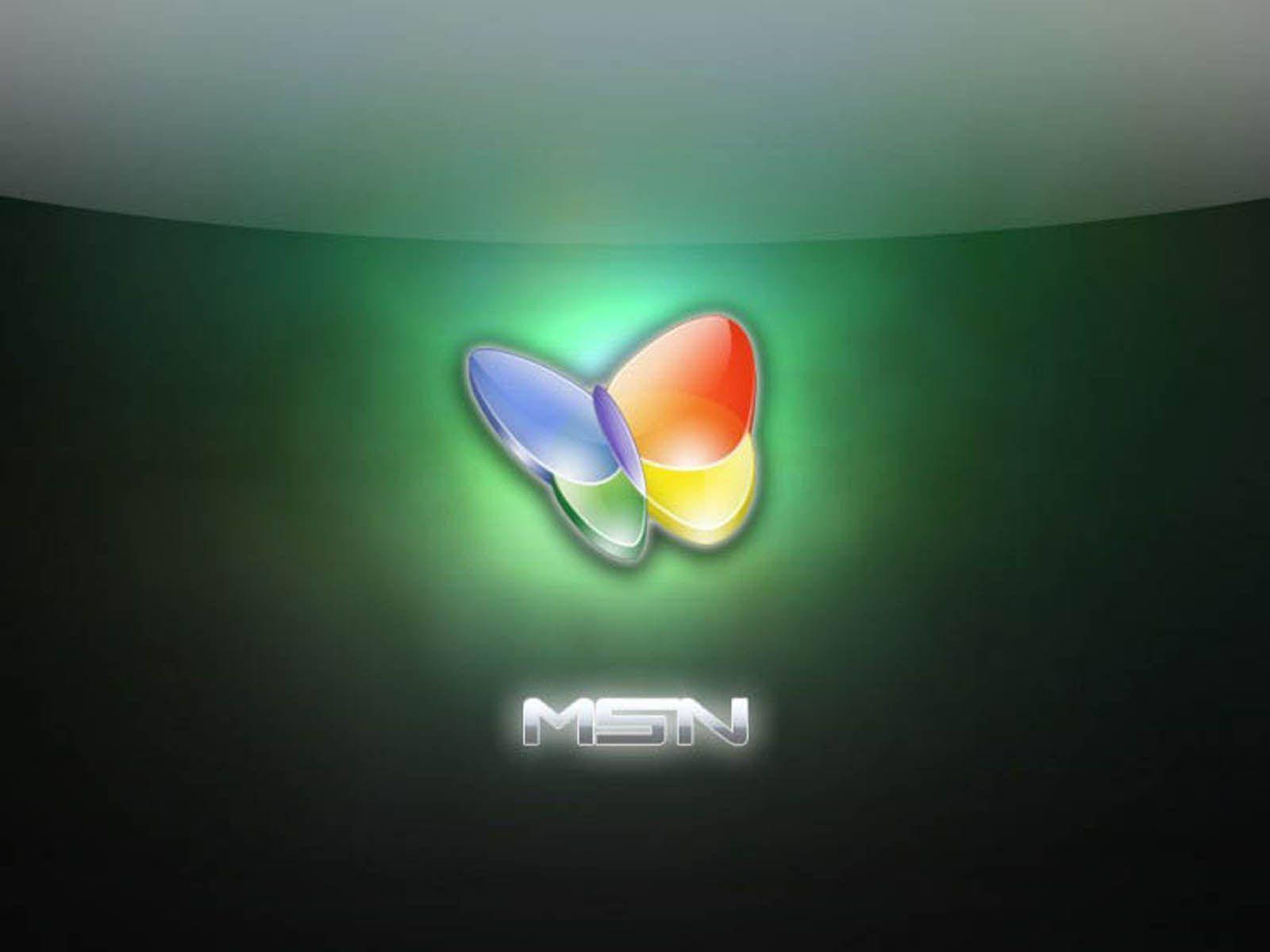 MSN 綠色霓虹光芒 壁紙