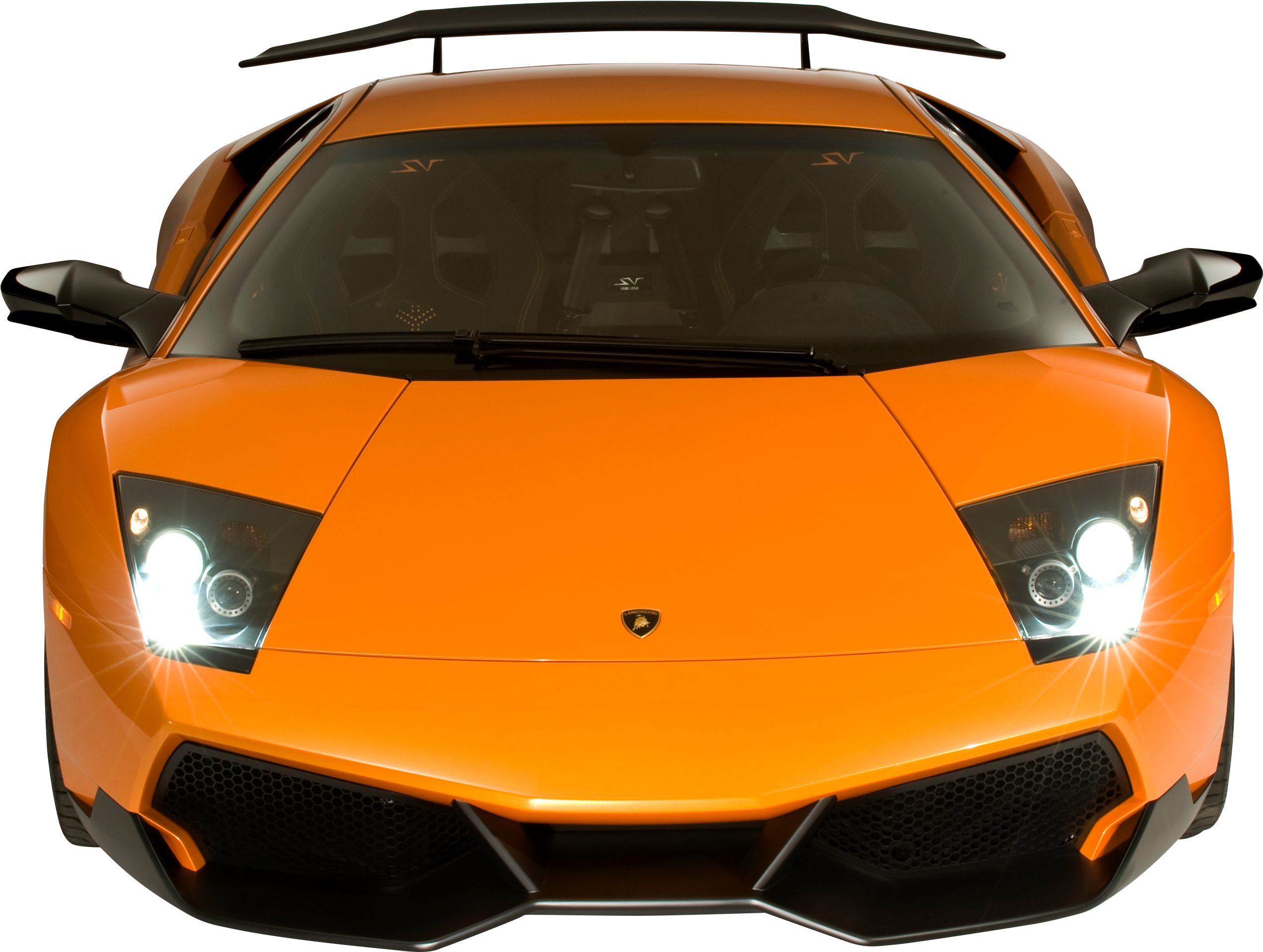 橘色藍寶堅尼Murcielago SV正面視角 壁紙