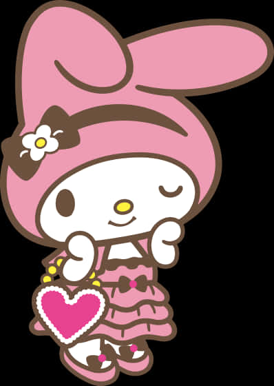 My Melody 可爱姿势 壁紙