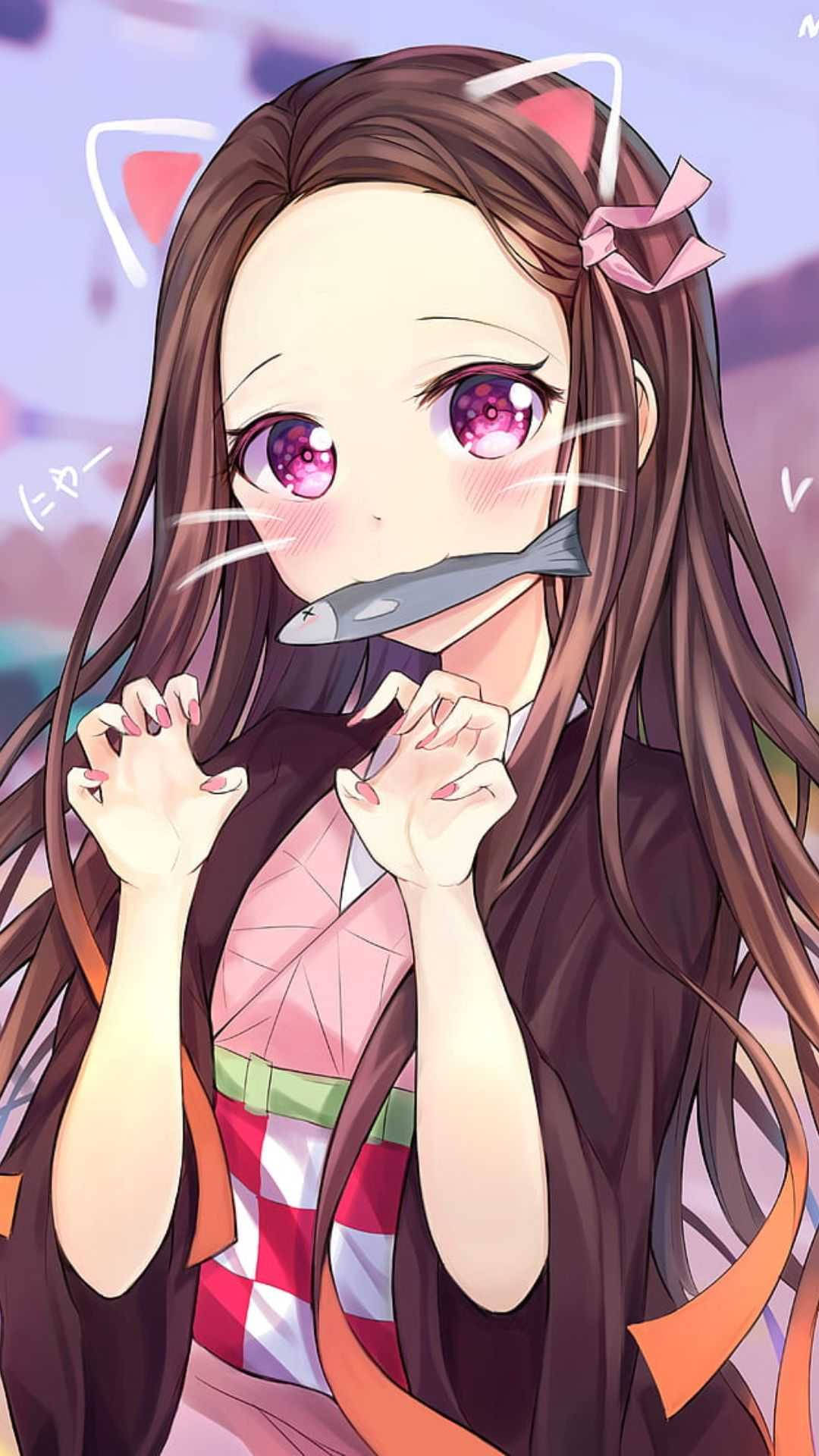 Nezuko 兔耳 鬼滅之刃 iPhone 桌布 壁紙