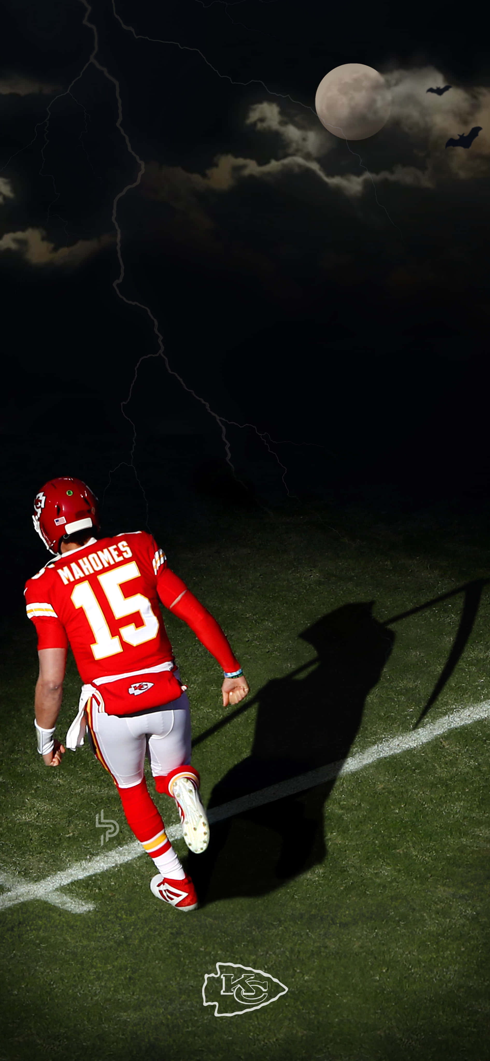 NFL的派屈克·馬霍姆斯在講電話 壁紙