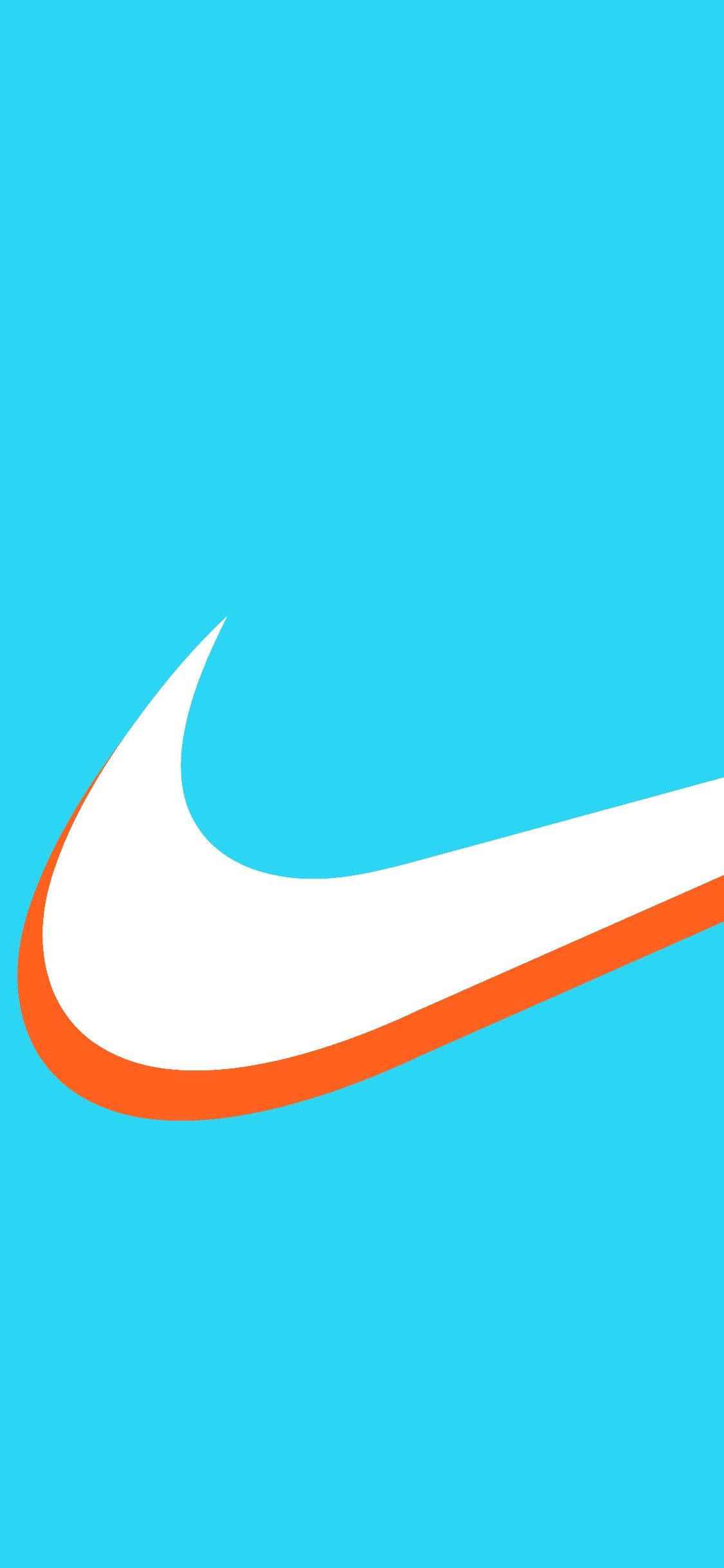 青色Nike iPhone背景 壁紙